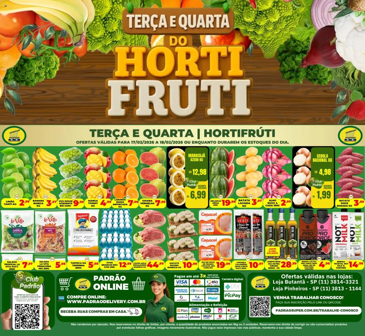 Pré-Visualização do folheto "Ofertas Hortifruti" da loja Supermercado Padrão válido a partir de 17/02/2026