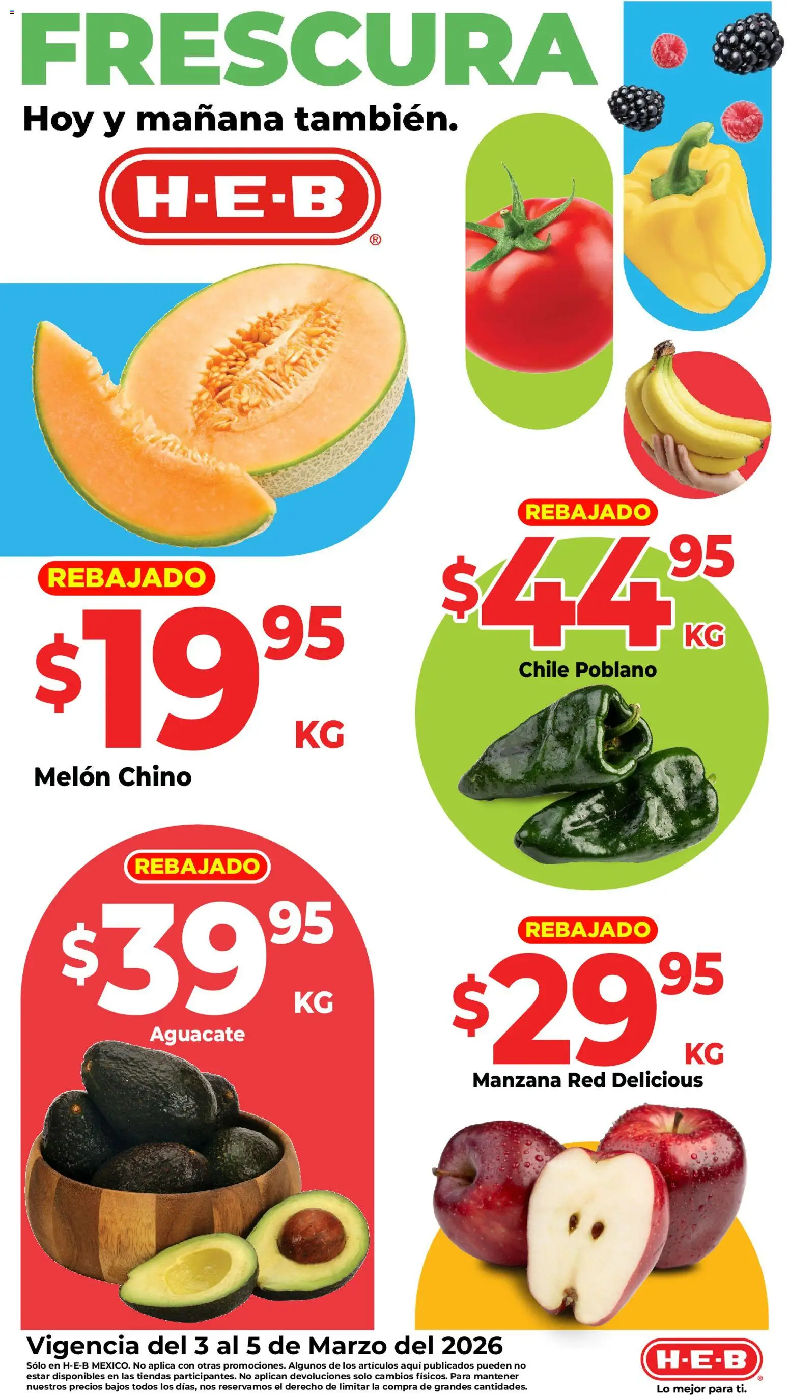Vista previa las ofertas de la tienda H-E-B - H-E-B folleto Frutas y venduras desde el 03/03/2026 