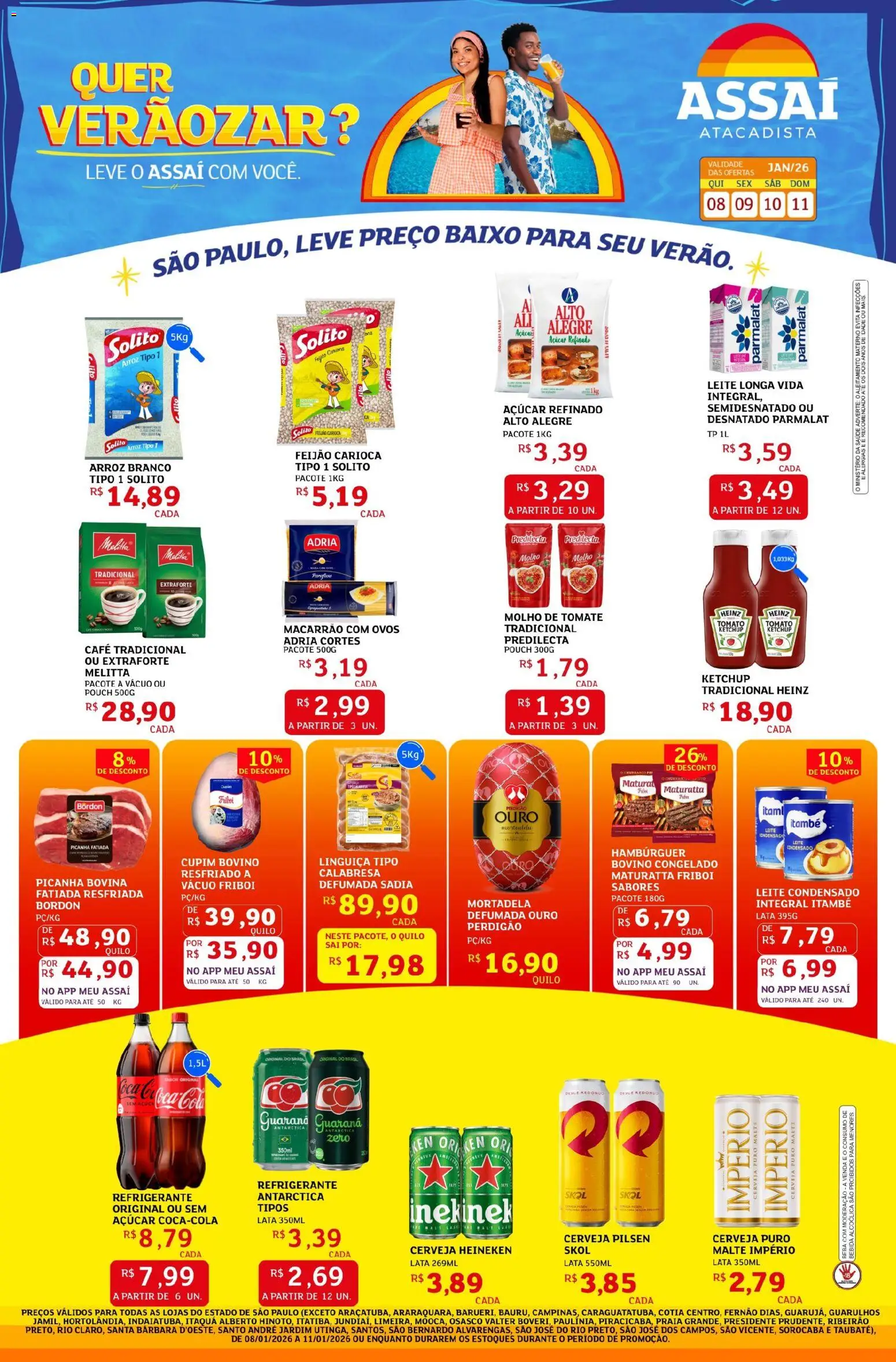 Pré-Visualização do folheto "Encarte - SP" da loja Assaí Atacadista válido a partir de 08/01/2026