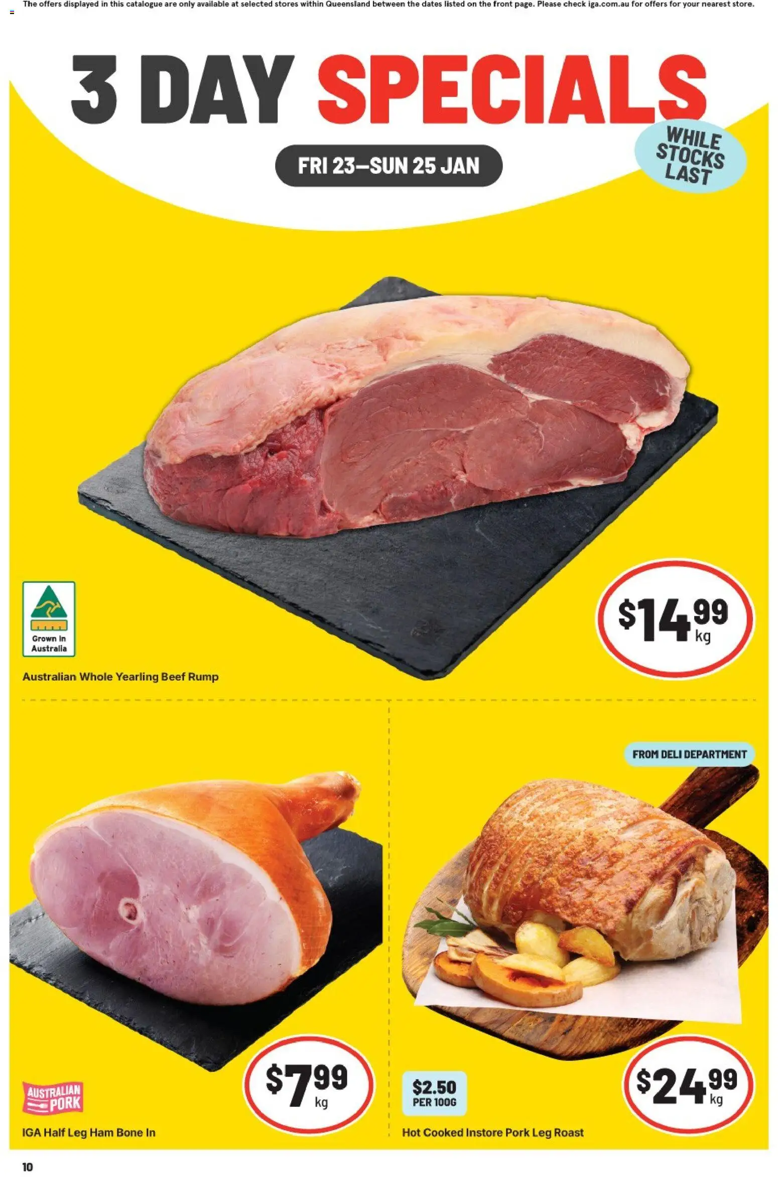 Preview of catalogue 3 Day Specials QLD from shop IGA valid 23/01/2026