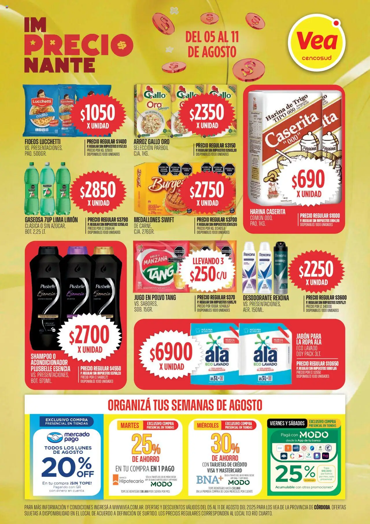Vea Oferta imPRECIOnante - Córdoba del 05/08/2025 >> Catálogo
