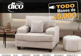 Vista previa las ofertas de la tienda Muebles Dico - Muebles Dico catálogo Todo menos de 5000 Pacifico desde el 09/04/2026 