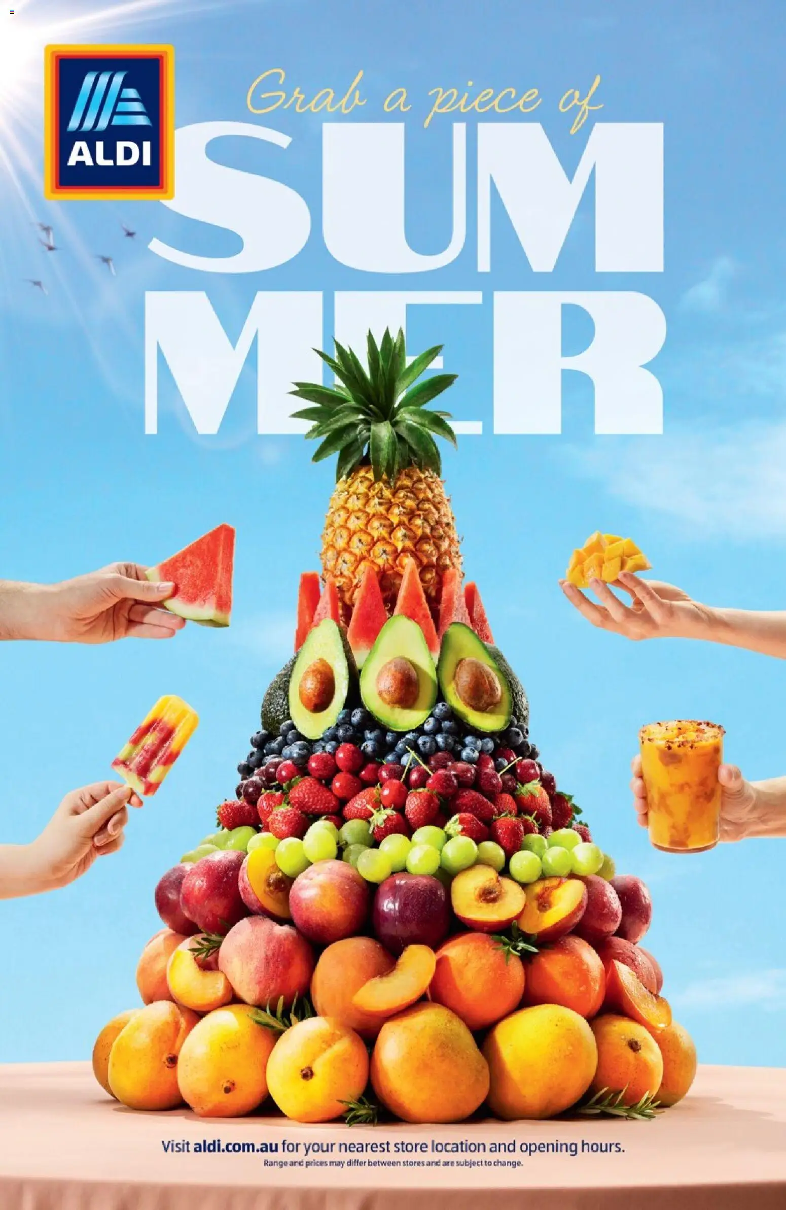 Preview of catalogue Here for the Summer from shop Aldi valid 02/12/2025