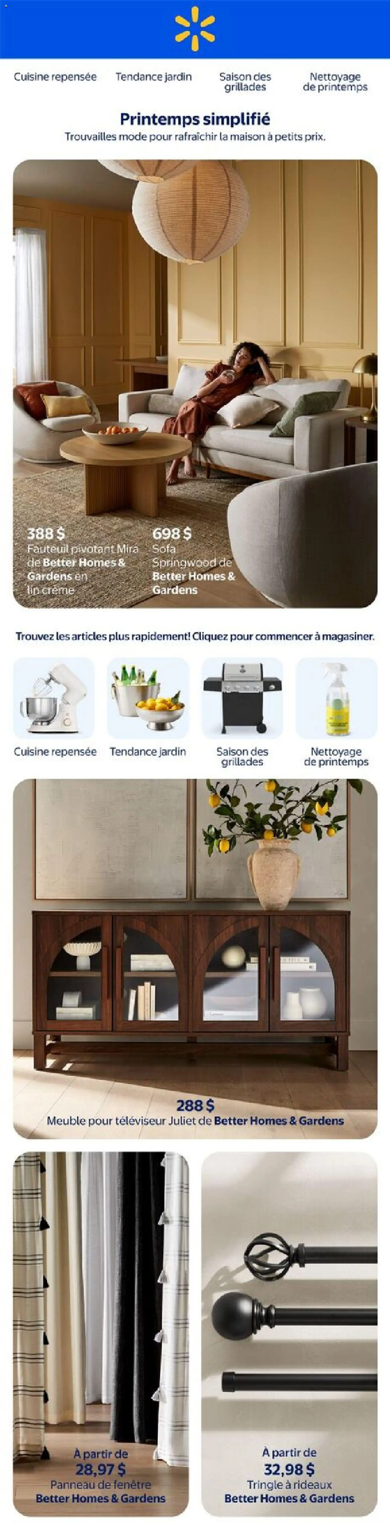 Preview of leaflet Walmart circulaire - Printemps simplifié from shop Walmart is valid from Apr 02, 2026