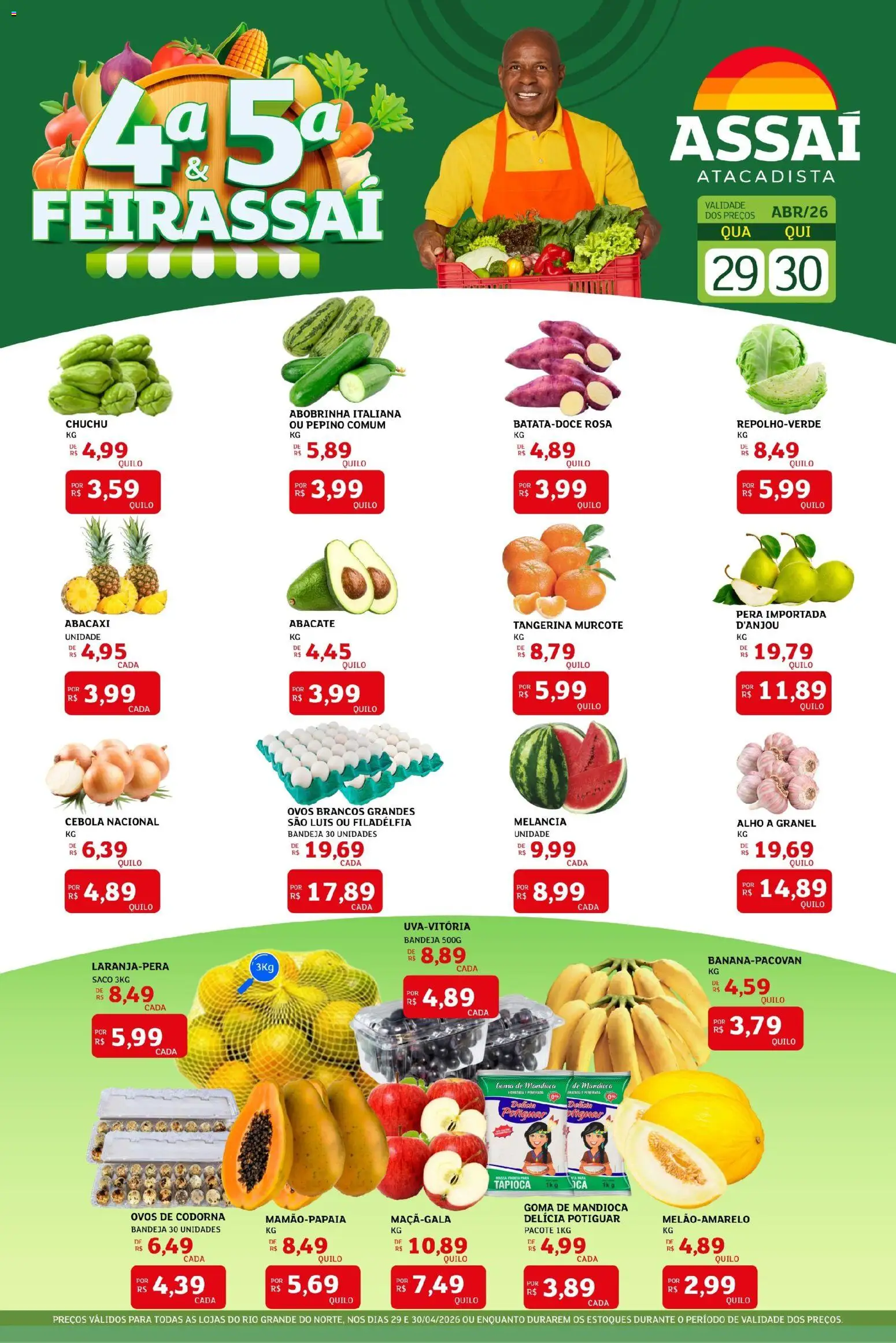 Pré-Visualização do folheto "Assaí Atacadista ofertas - RN" da loja Assaí Atacadista válido a partir de 29/04/2026