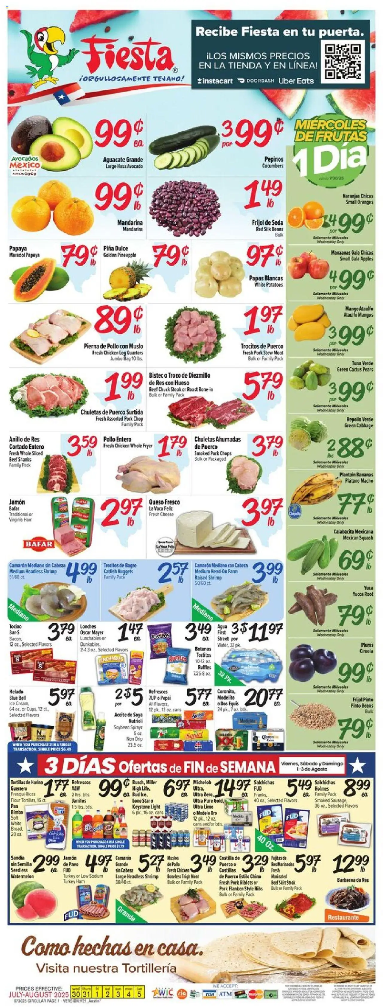Fiesta Mart Weekly Ad from 07/30/2025 - Flyer - Page number 1
