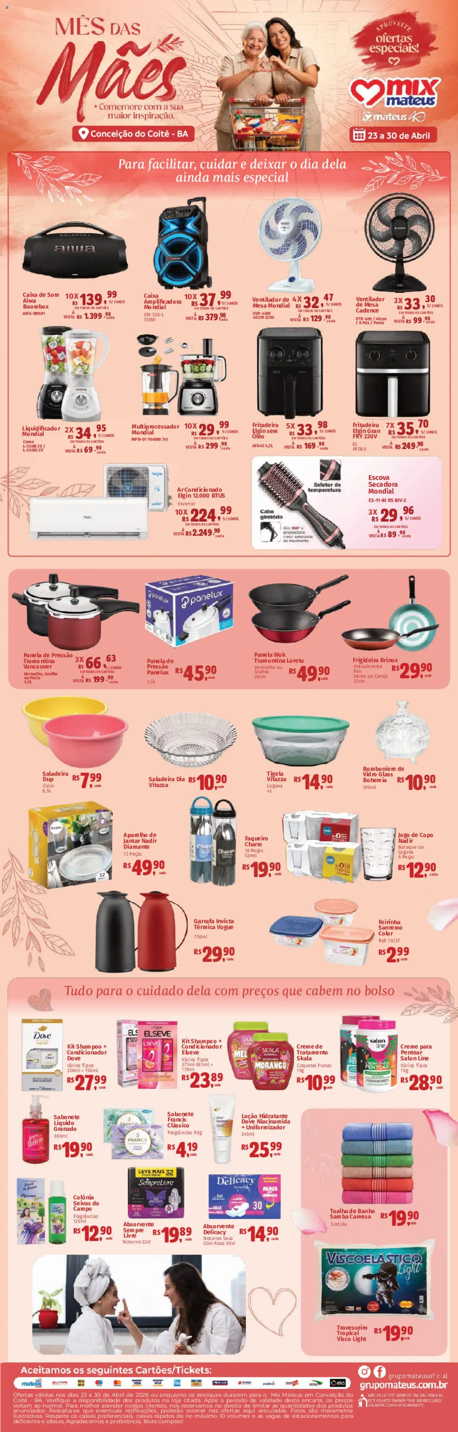 Pré-Visualização do folheto "Mateus ofertas Especial Mães Primeira Edição" da loja Mateus válido a partir de 27/04/2026