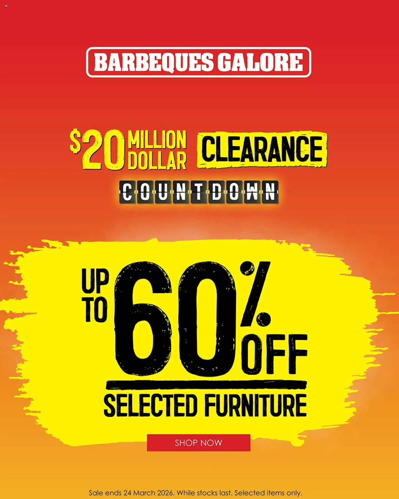 Preview of catalogue Barbeques Galore catalogue - Clearance from shop Barbeques Galore valid 12/03/2026