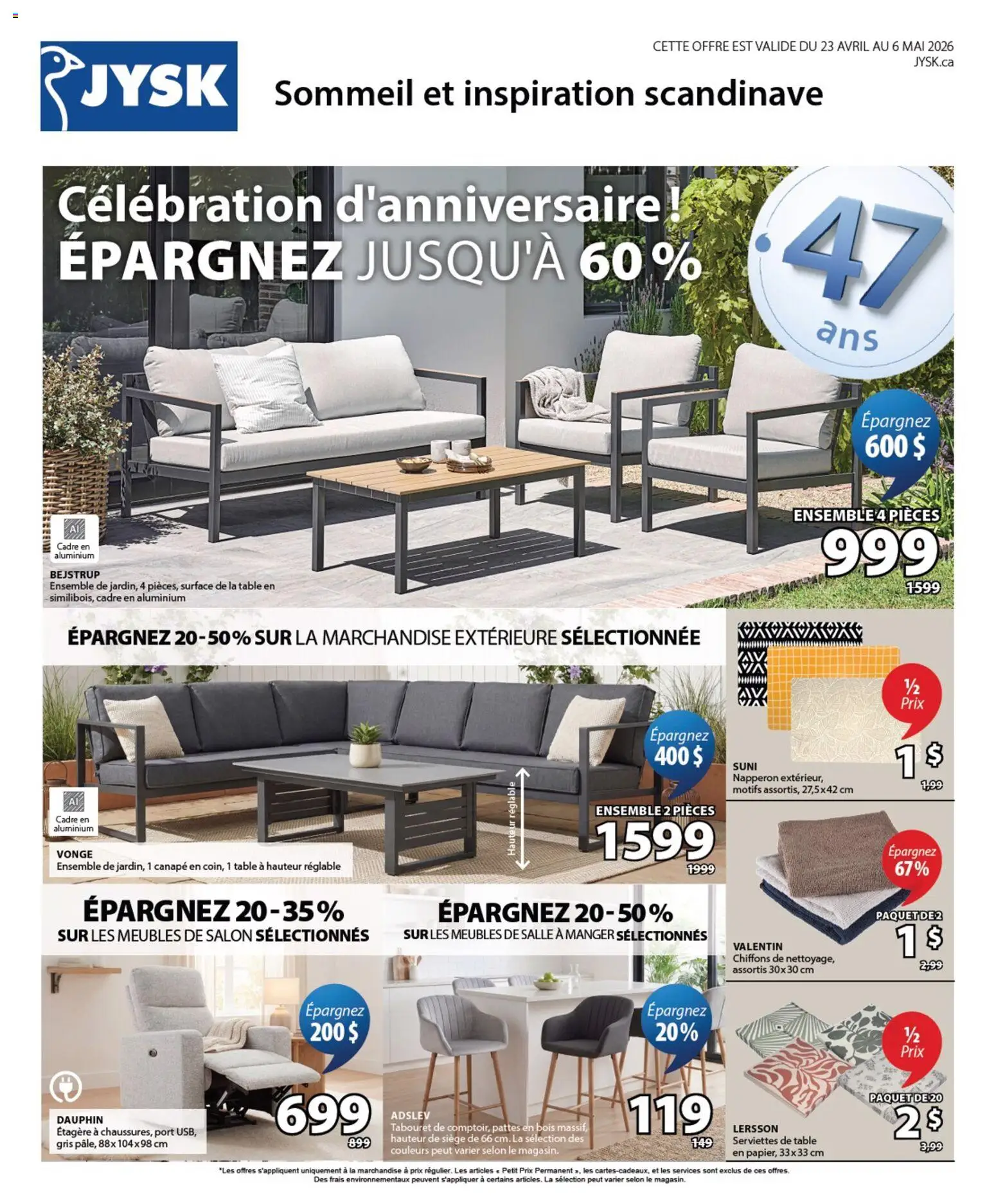 Preview of leaflet JYSK circulaire from shop JYSK is valid from Apr 23, 2026
