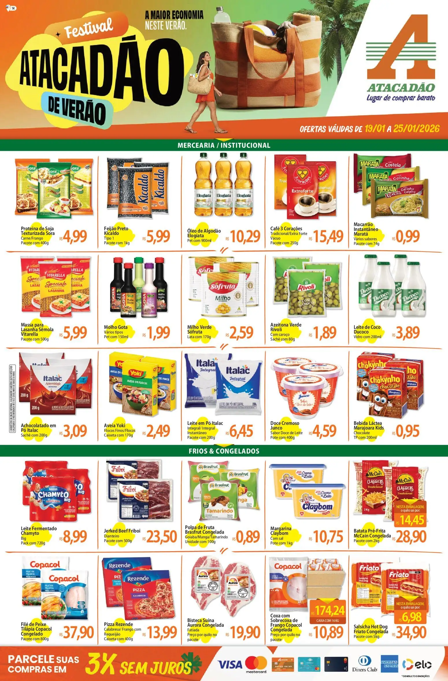 Pré-Visualização do folheto "Ofertas - SE" da loja Atacadão válido a partir de 19/01/2026
