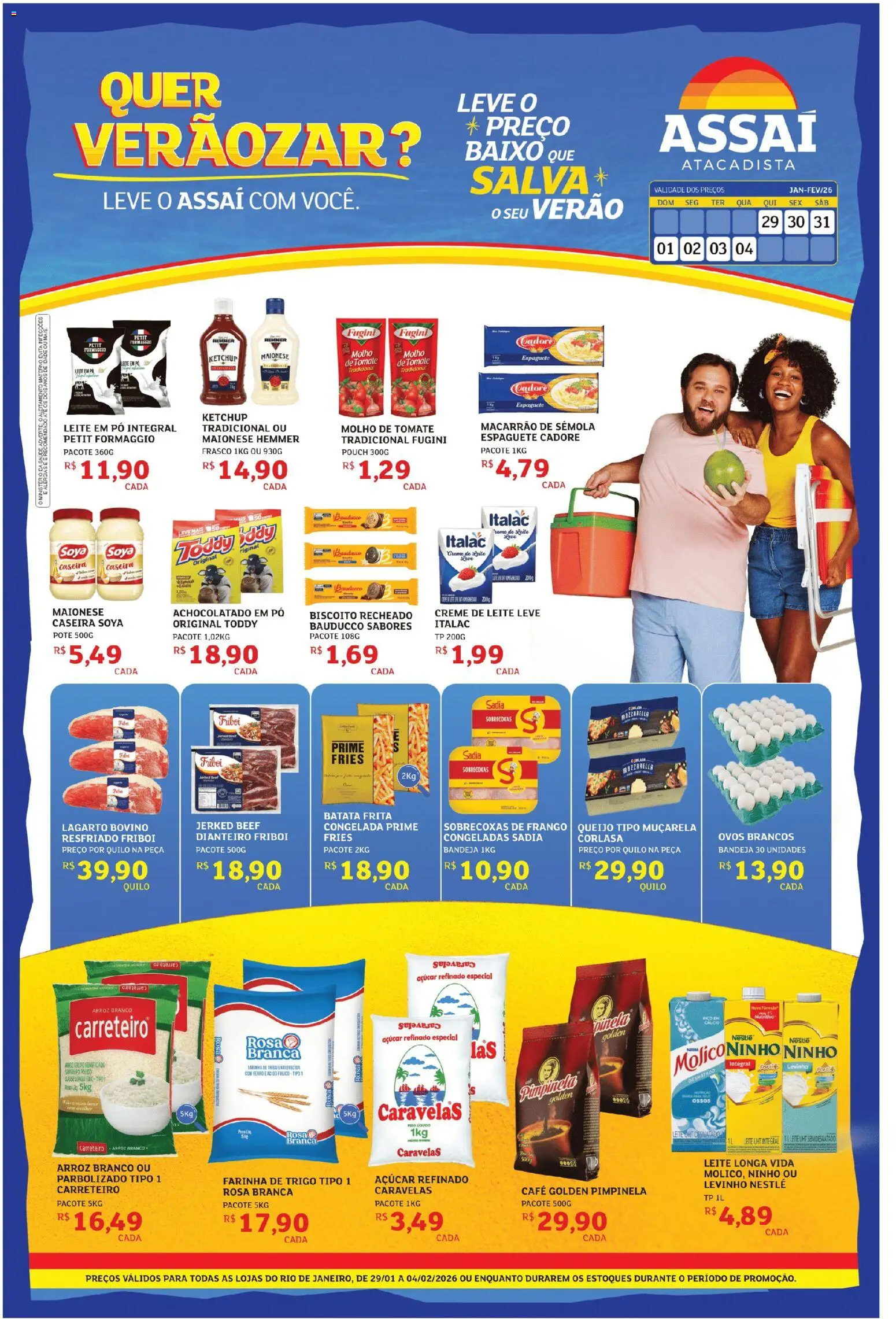 Pré-Visualização do folheto "Encarte - RJ" da loja Assaí Atacadista válido a partir de 29/01/2026