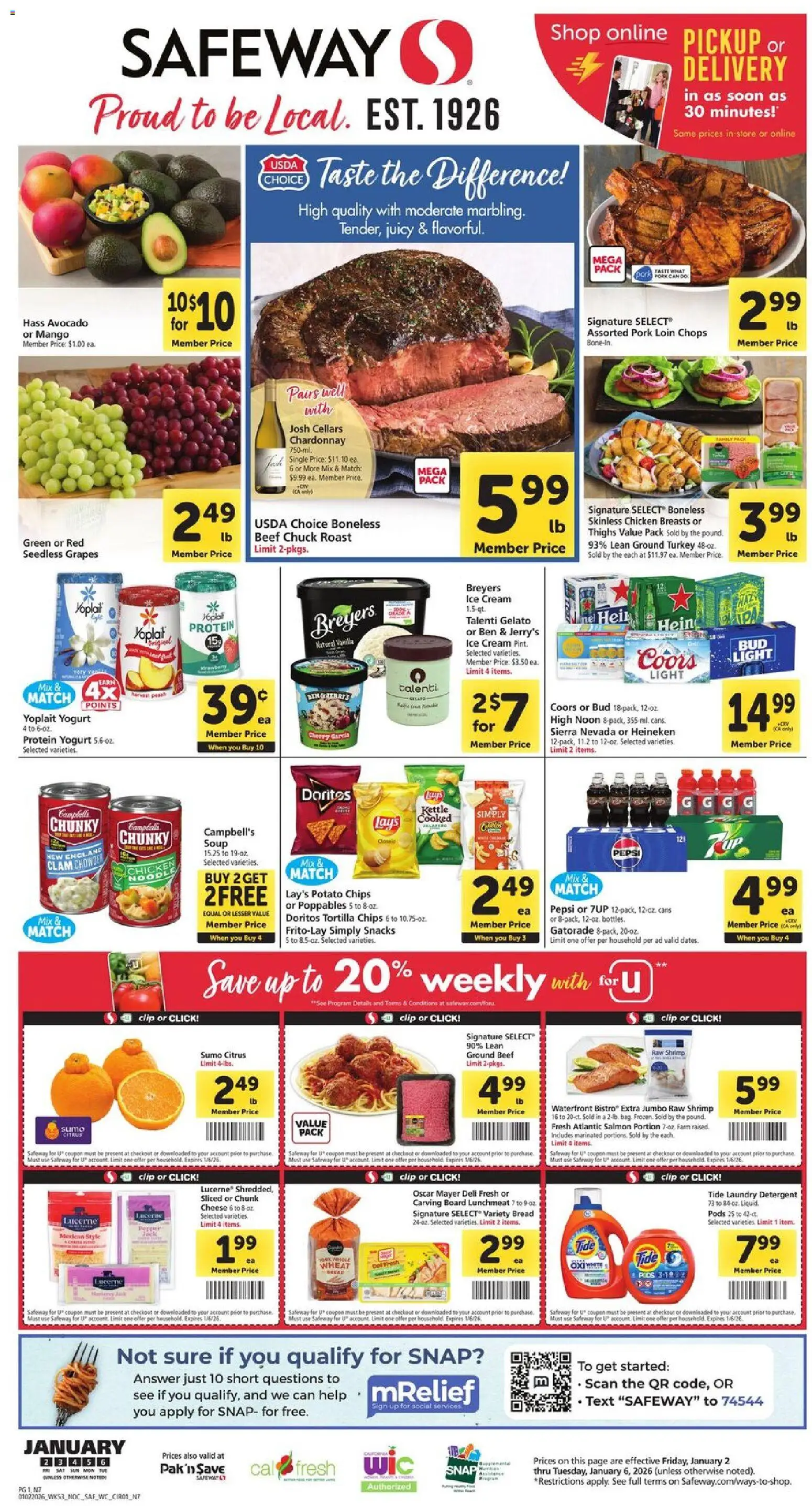 Ad Preview of Safeway Weekly Ad from 01/02/2026