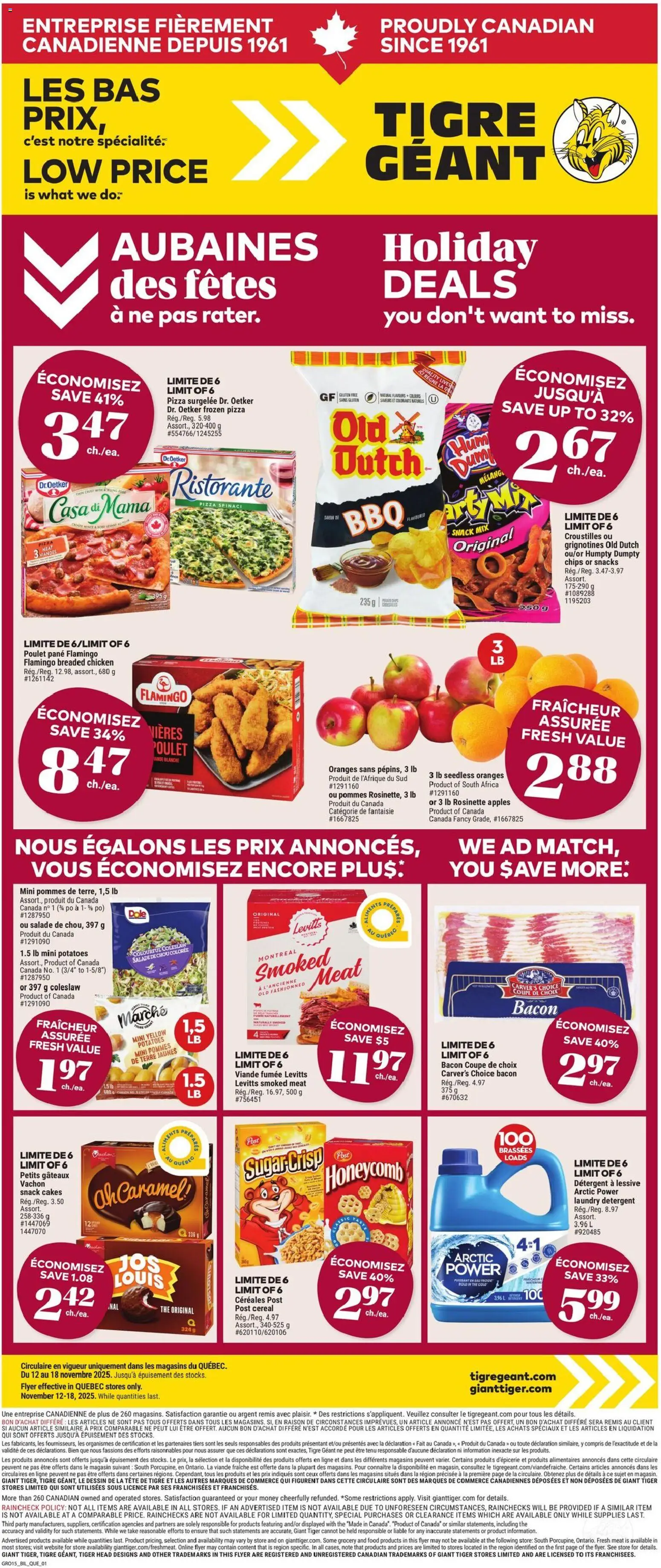 Un aperçu du dépliant Weekly Flyer du magasin Giant Tiger est valide à partir Nov 12, 2025