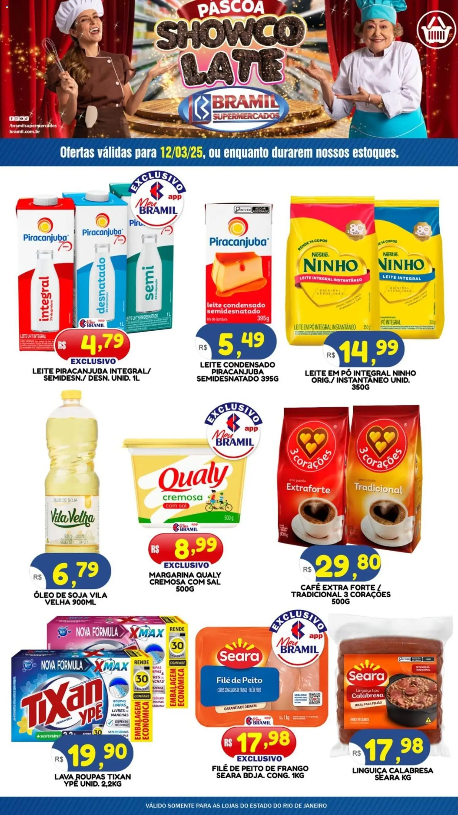 Pré-Visualização do folheto "Bramil Supermercados ofertas do Dia" da loja Bramil Supermercados válido a partir de 12/03/2026