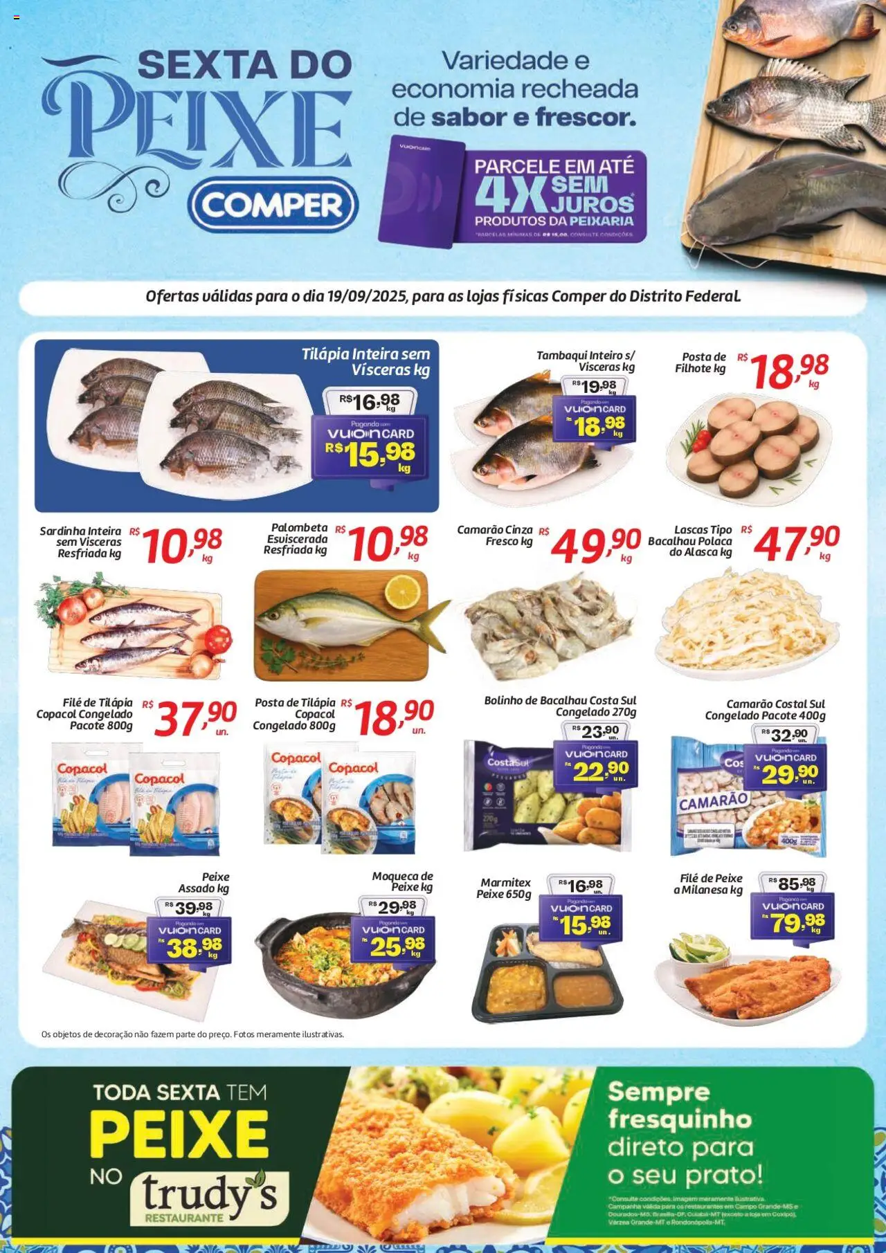 Comper folheto "Ofertas Sexta do Peixe" válido a partir de 19/09/2025 - número de página 1
