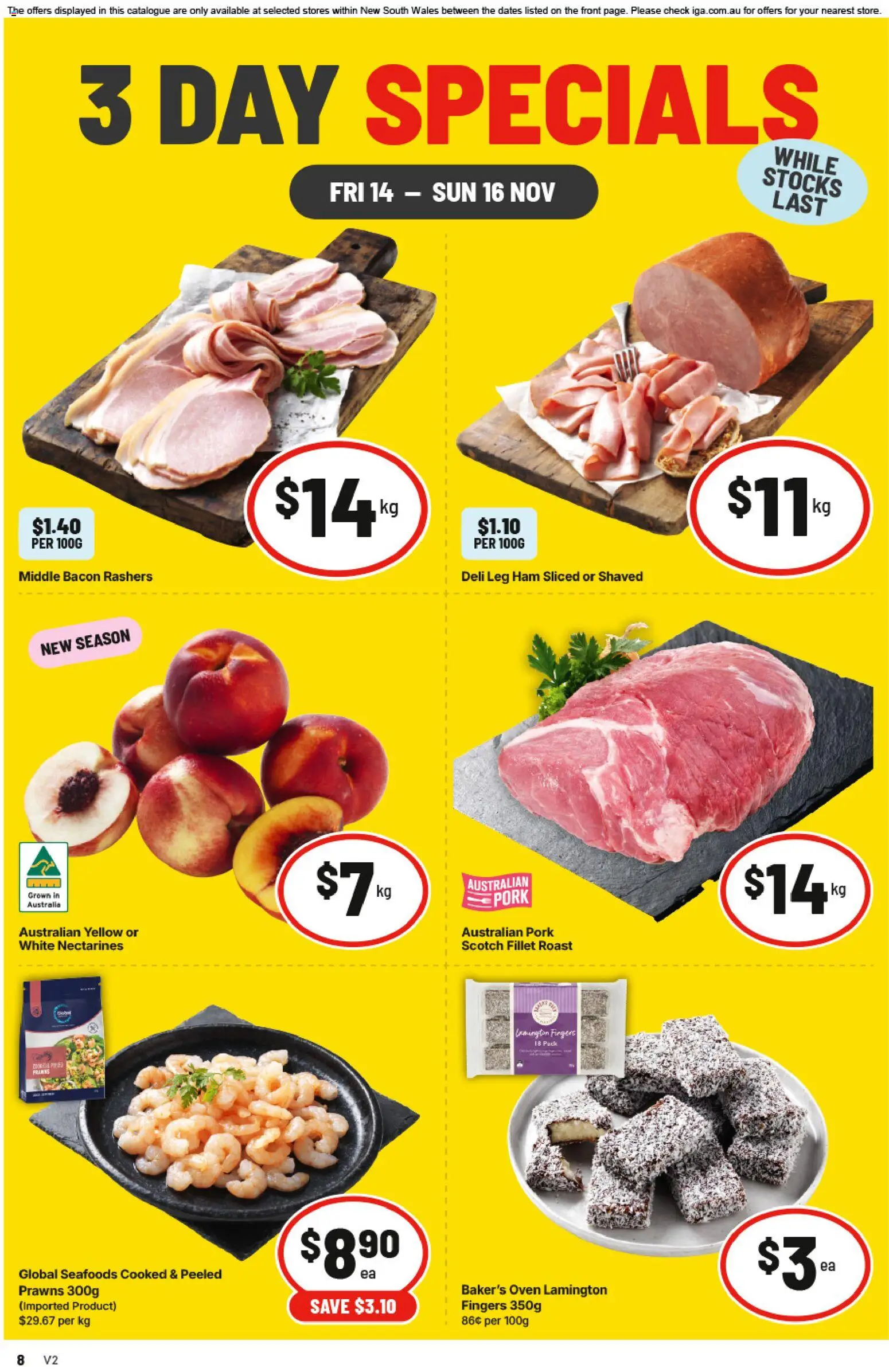 Preview of catalogue 3 Day Specials NSW from shop IGA valid 14/11/2025