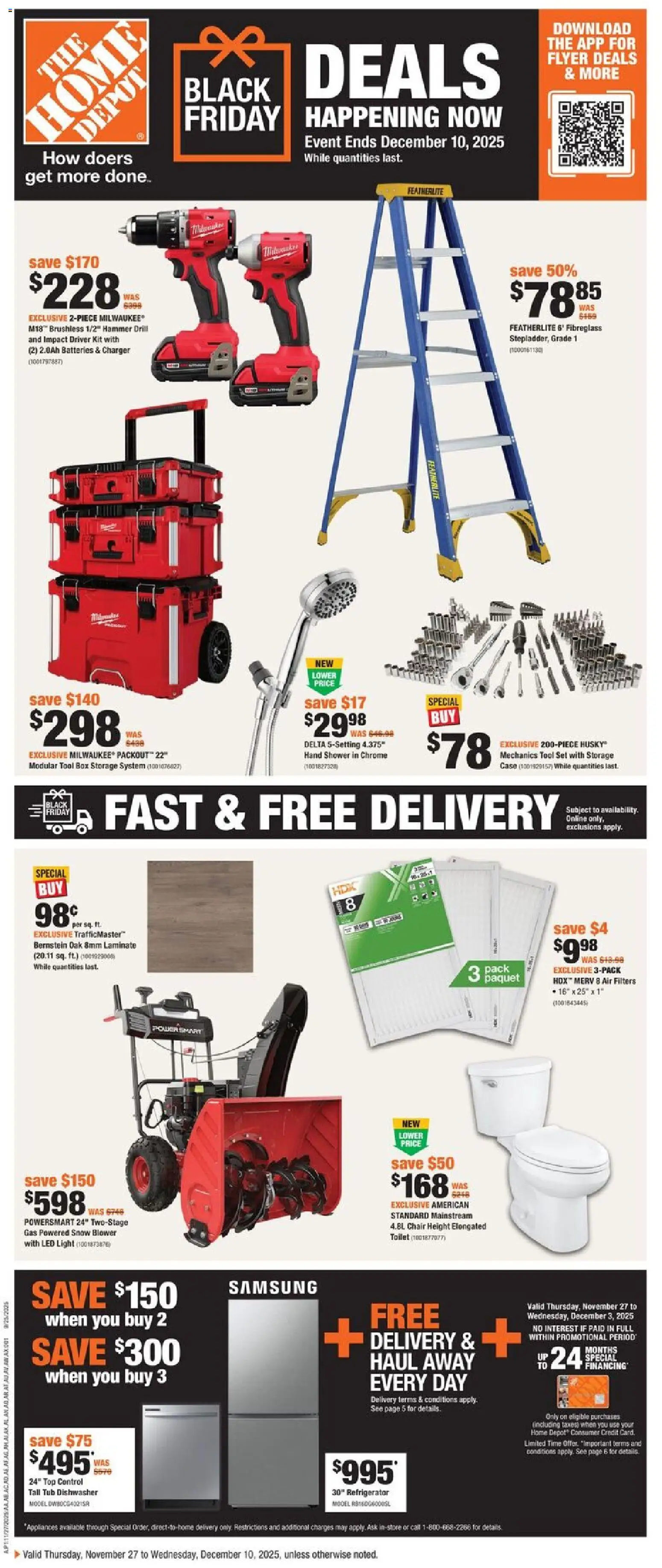 Preview of leaflet Weekly Flyer - PE from shop Home Depot is valid from Nov 27, 2025