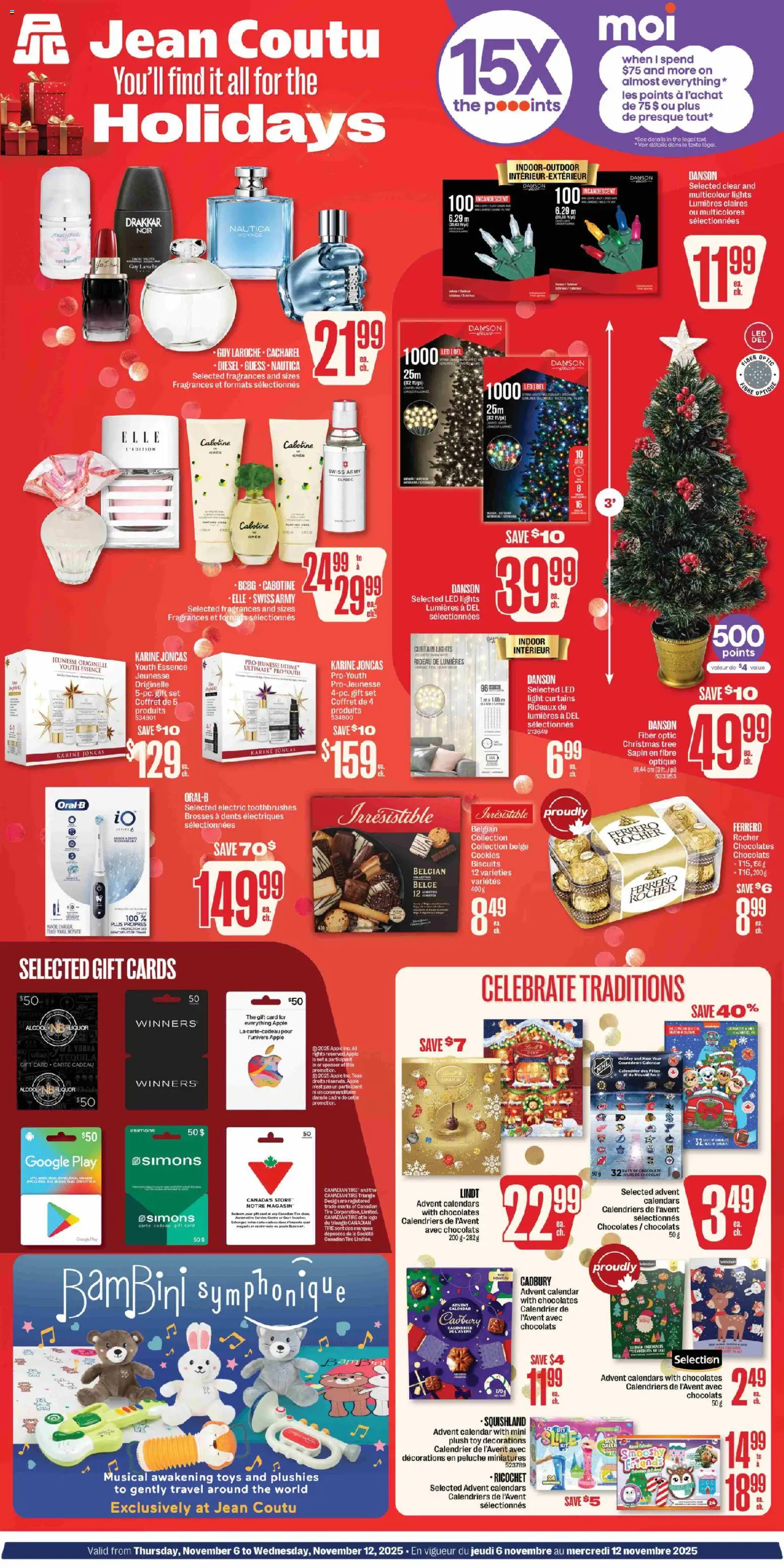 Un aperçu du dépliant Christmas flyer du magasin Jean Coutu est valide à partir Nov 06, 2025