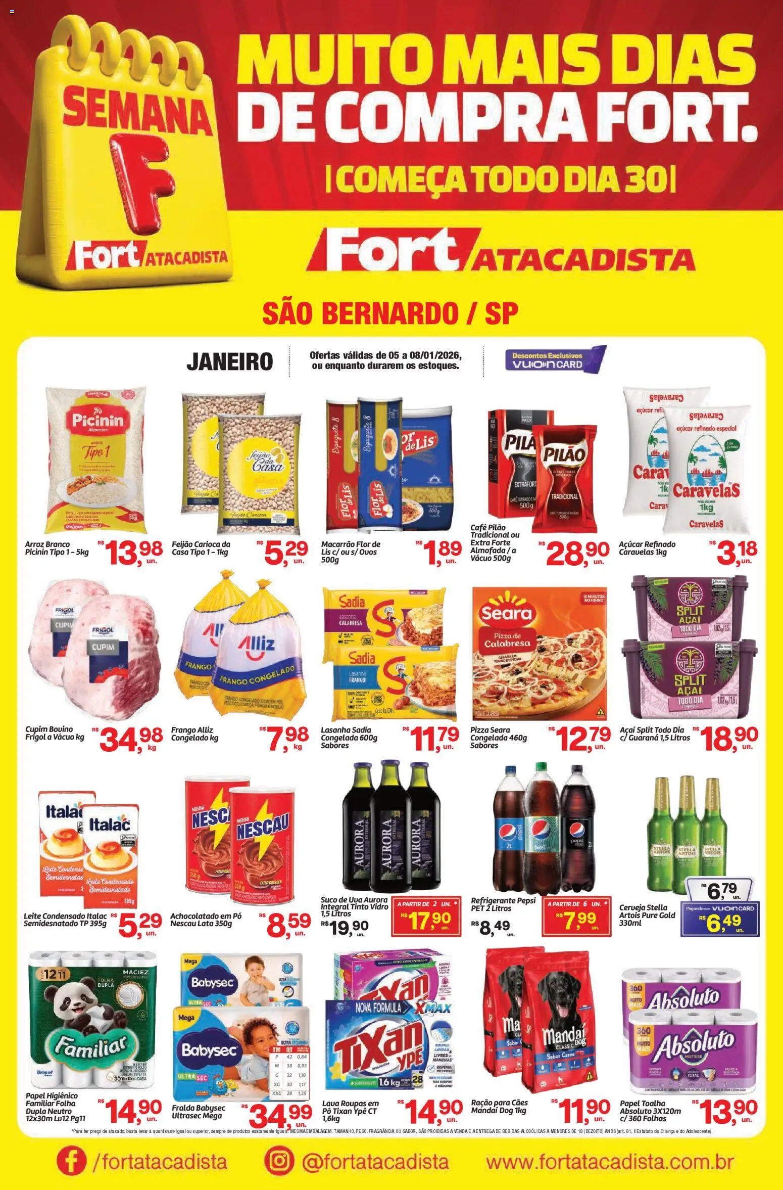 Pré-Visualização do folheto "Ofertas da semana" da loja Fort Atacadista válido a partir de 05/01/2026