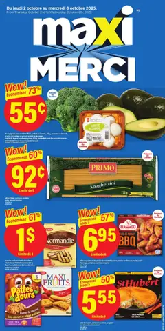 Preview of leaflet Weekly flyer / circulaire from shop Maxi is valid from Oct 02, 2025