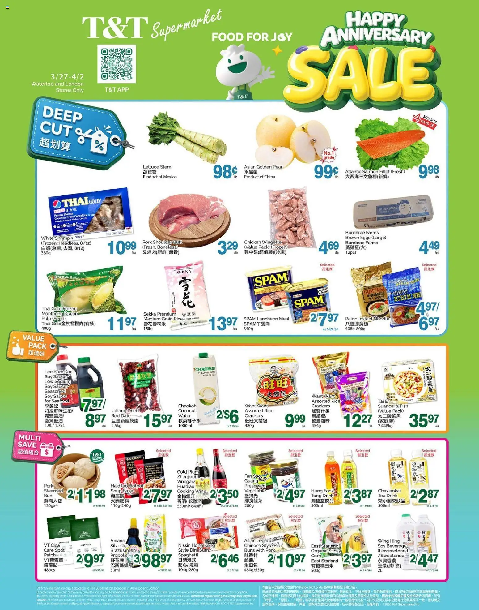 Preview of leaflet T&T Supermarket weekly flyer / circulaire from shop T&T Supermarket is valid from Mar 27, 2026