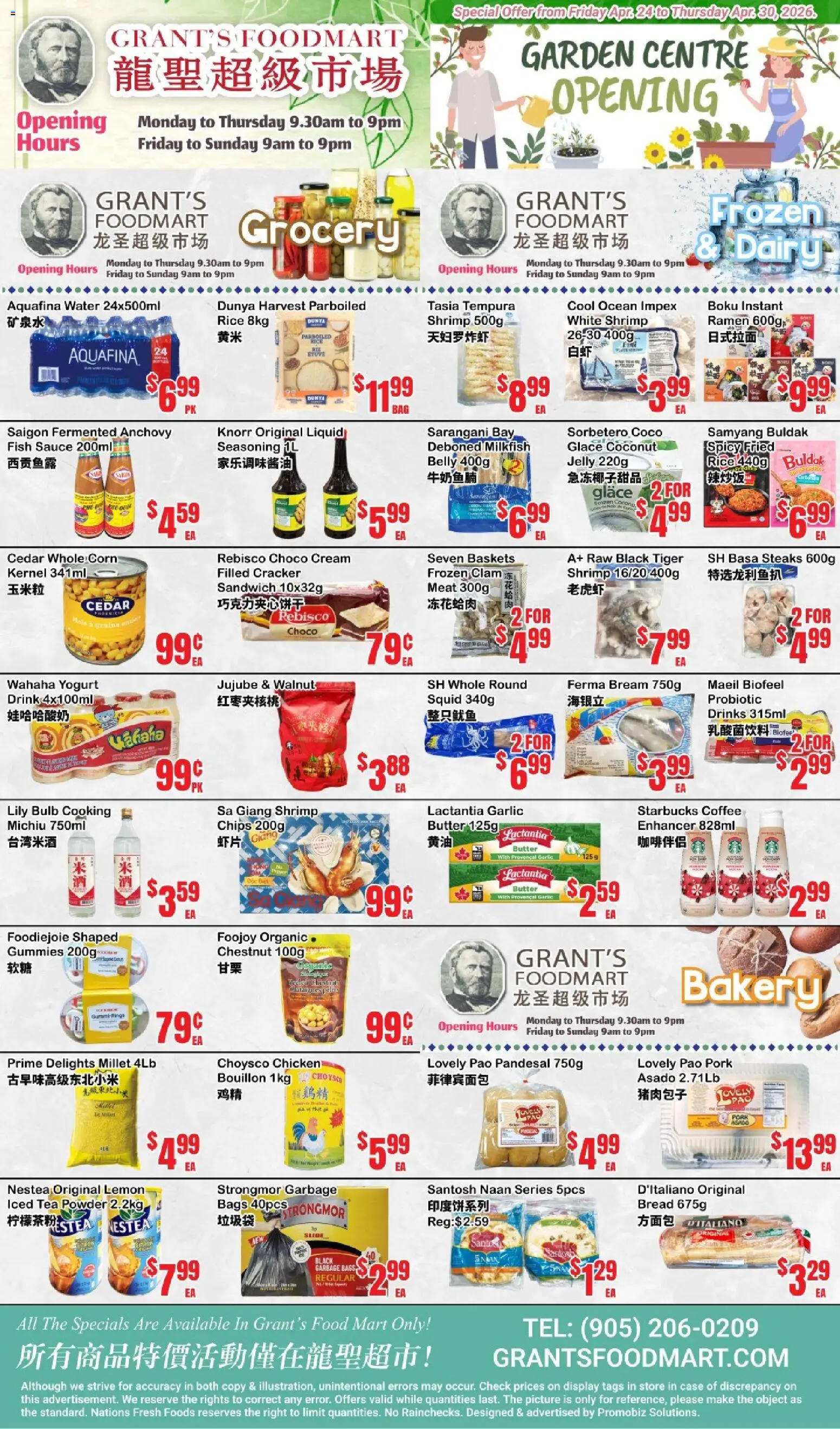 Preview of leaflet Oceans weekly flyer - Grant’s Foodmart from shop Oceans is valid from Apr 24, 2026