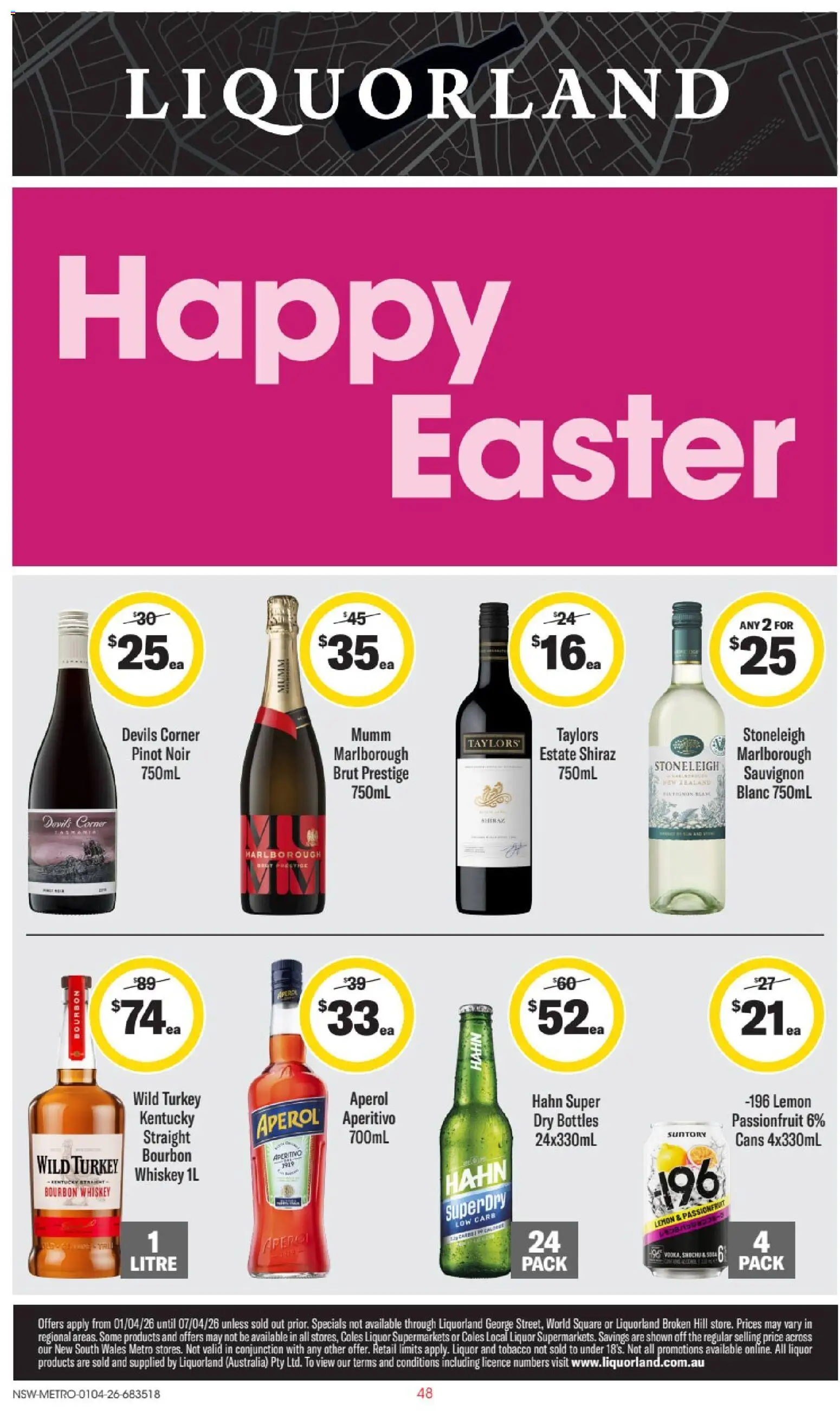 Preview of catalogue Liquorland catalogue NSW from shop Liquorland valid 01/04/2026