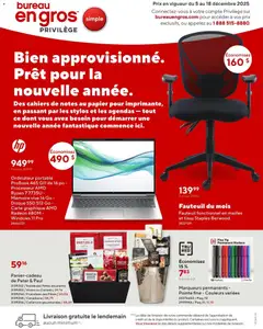Un aperçu du dépliant Entreprises du magasin Staples est valide à partir 5 déc. 2025