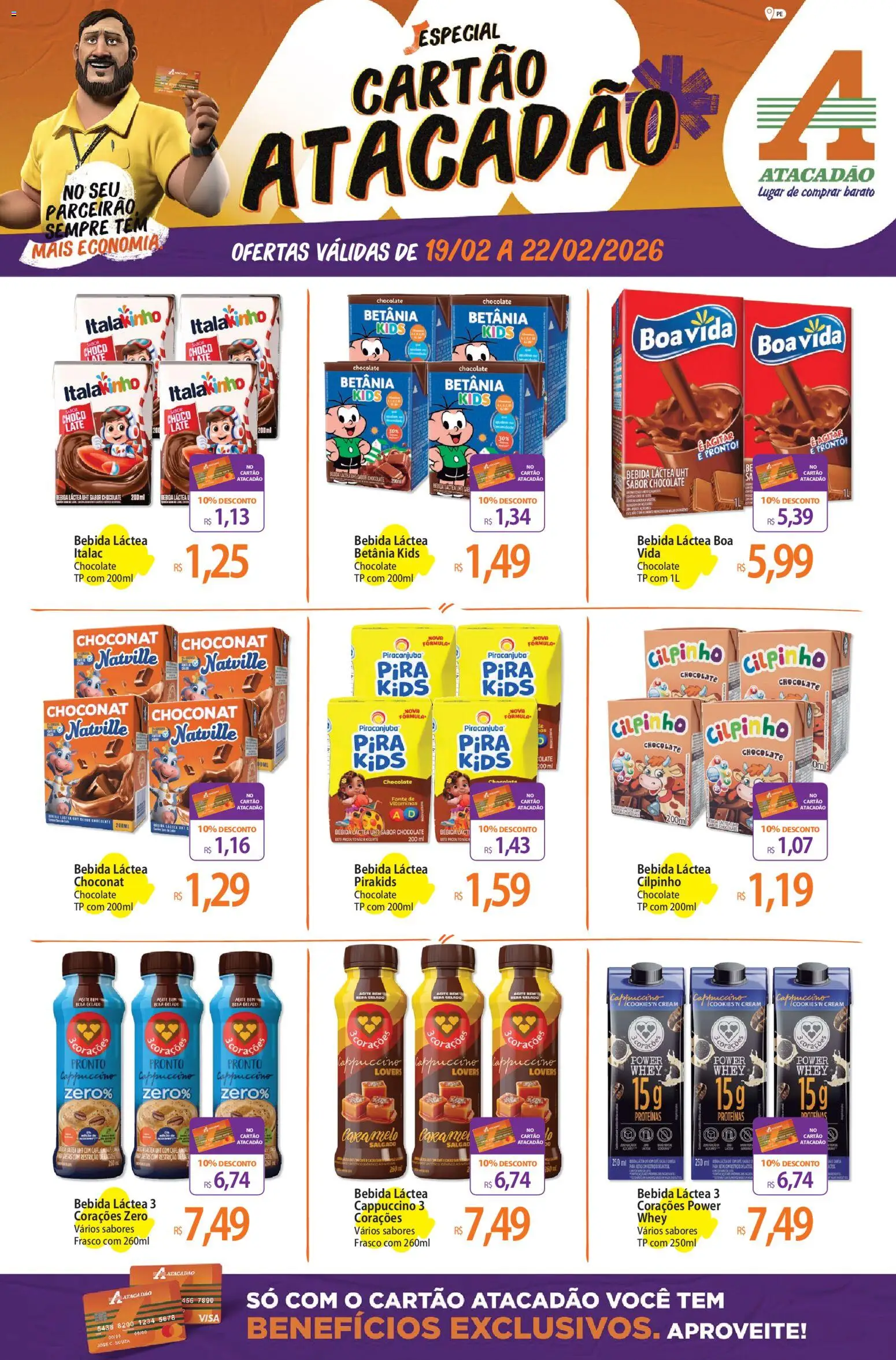Pré-Visualização do folheto "Ofertas - PE" da loja Atacadão válido a partir de 19/02/2026