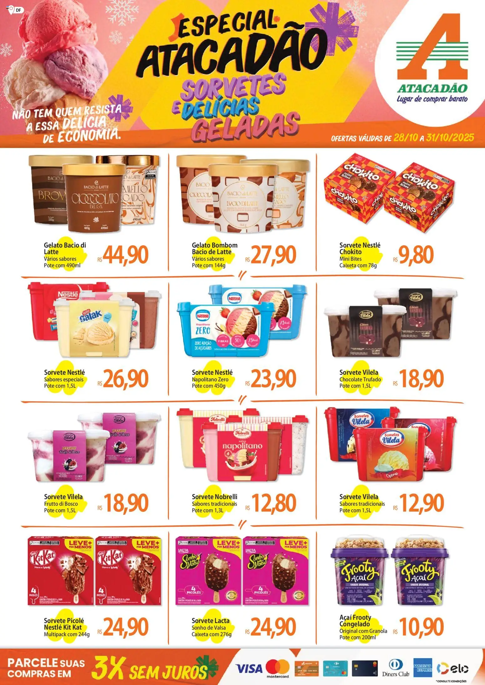 Pré-Visualização do folheto "Ofertas - DF" da loja Atacadão válido a partir de 28/10/2025