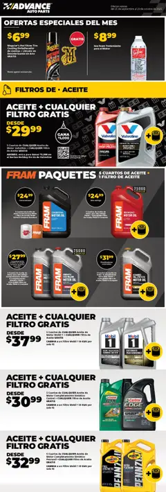 Ad Preview of Advance Auto Parts Sales Ad - Spanish from 09/25/2025
