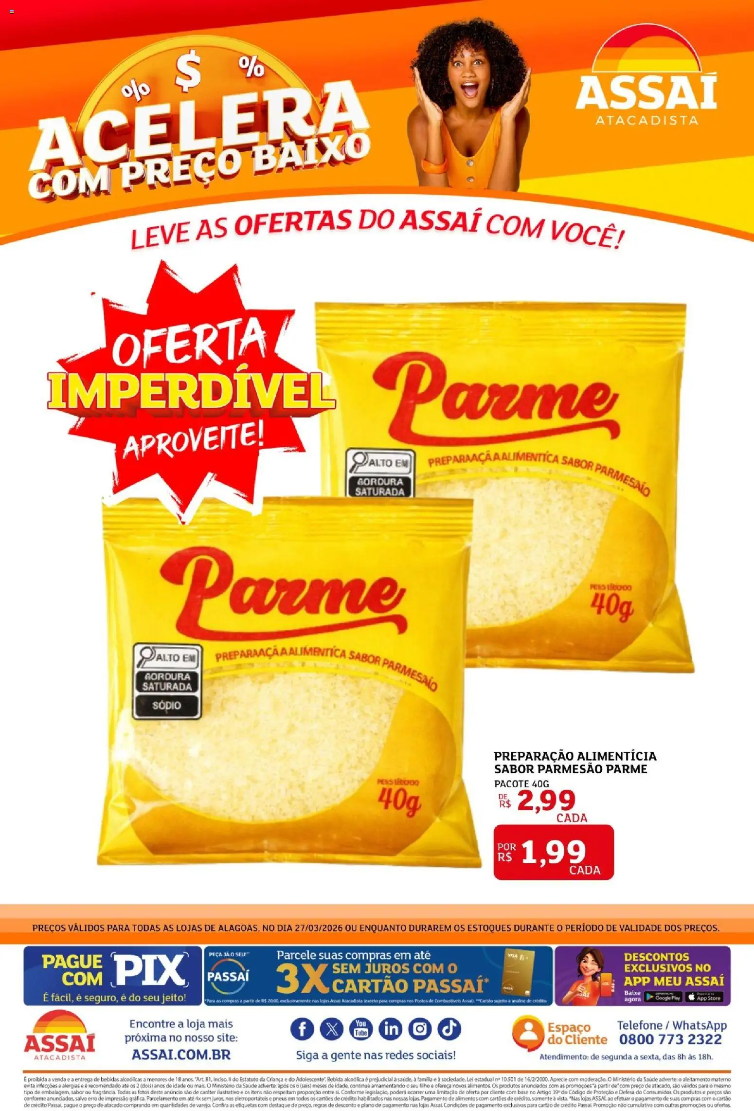 Pré-Visualização do folheto "Assaí Atacadista ofertas - AL" da loja Assaí Atacadista válido a partir de 27/03/2026