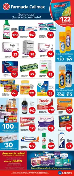 Vista previa las ofertas de la tienda Calimax - Calimax folleto Farmacia desde el 03/04/2026 