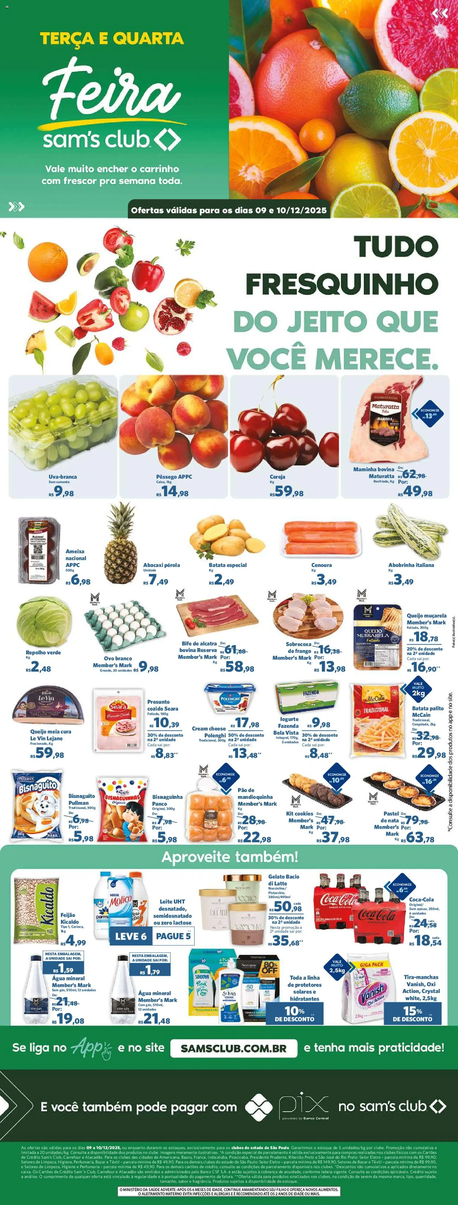 Pré-Visualização do folheto "Ofertas da semana" da loja Sam's Club válido a partir de 09/12/2025