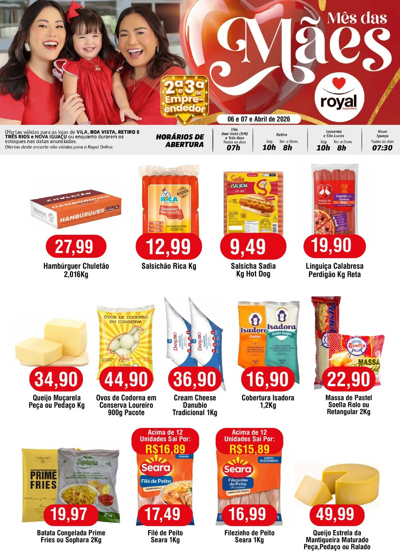 Pré-Visualização do folheto "Royal Supermercados ofertas Segunda e Terça do Empreendedor" da loja Royal Supermercados válido a partir de 06/04/2026