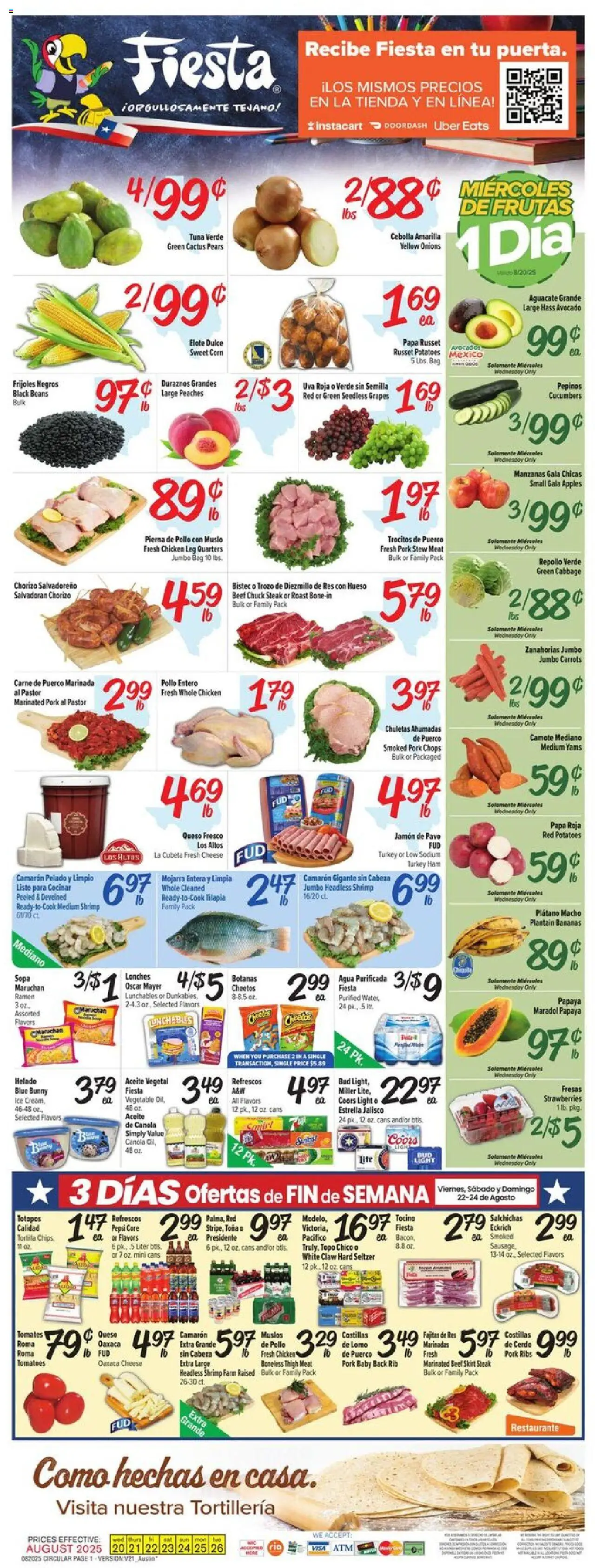 Fiesta Mart Weekly Ad from 08/20/2025 - Flyer - Page number 1