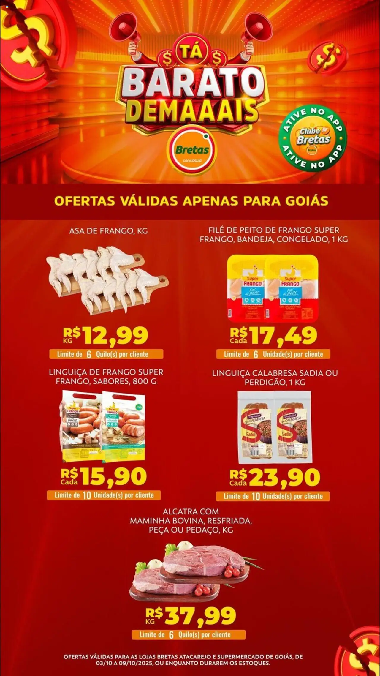 Bretas folheto "Ofertas da semana" válido a partir de 03/10/2025 - número de página 1
