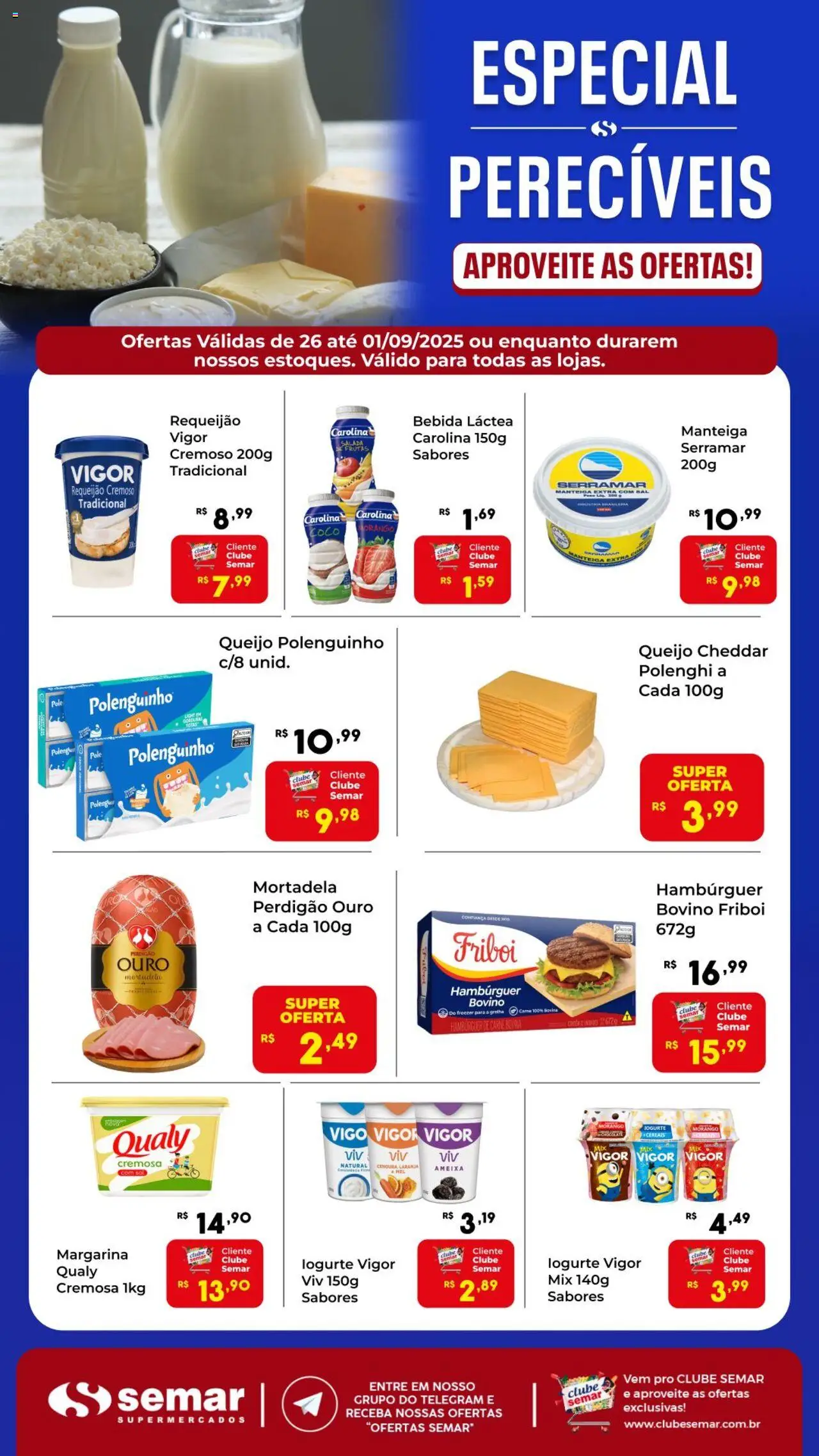 Semar Supermercado folheto "Ofertas Especial Perecíveis" válido a partir de 26/08/2025 - número de página 1