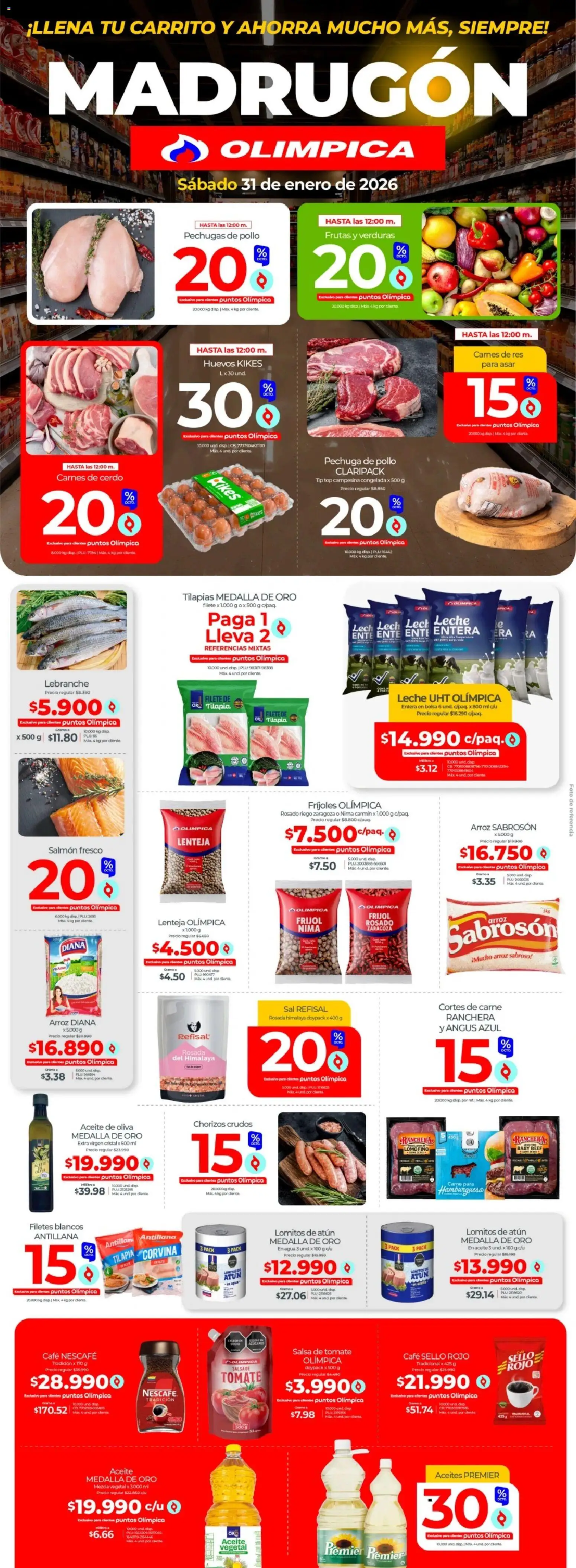  Vista previa del prospecto Madrugón del almacen Olímpica válida del 31/01/2026 al 31/01/2026