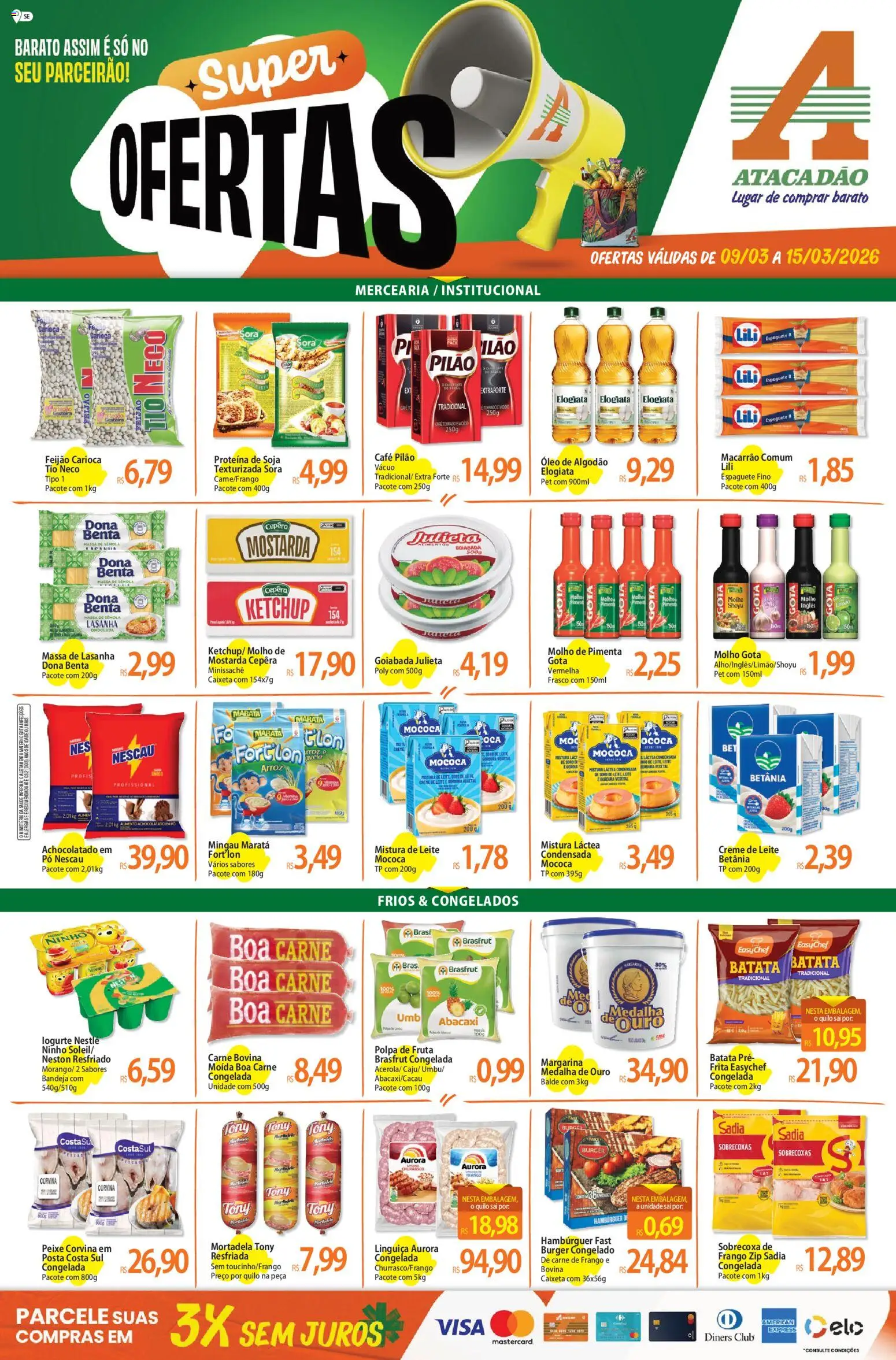 Pré-Visualização do folheto "Atacadão ofertas - SE" da loja Atacadão válido a partir de 09/03/2026