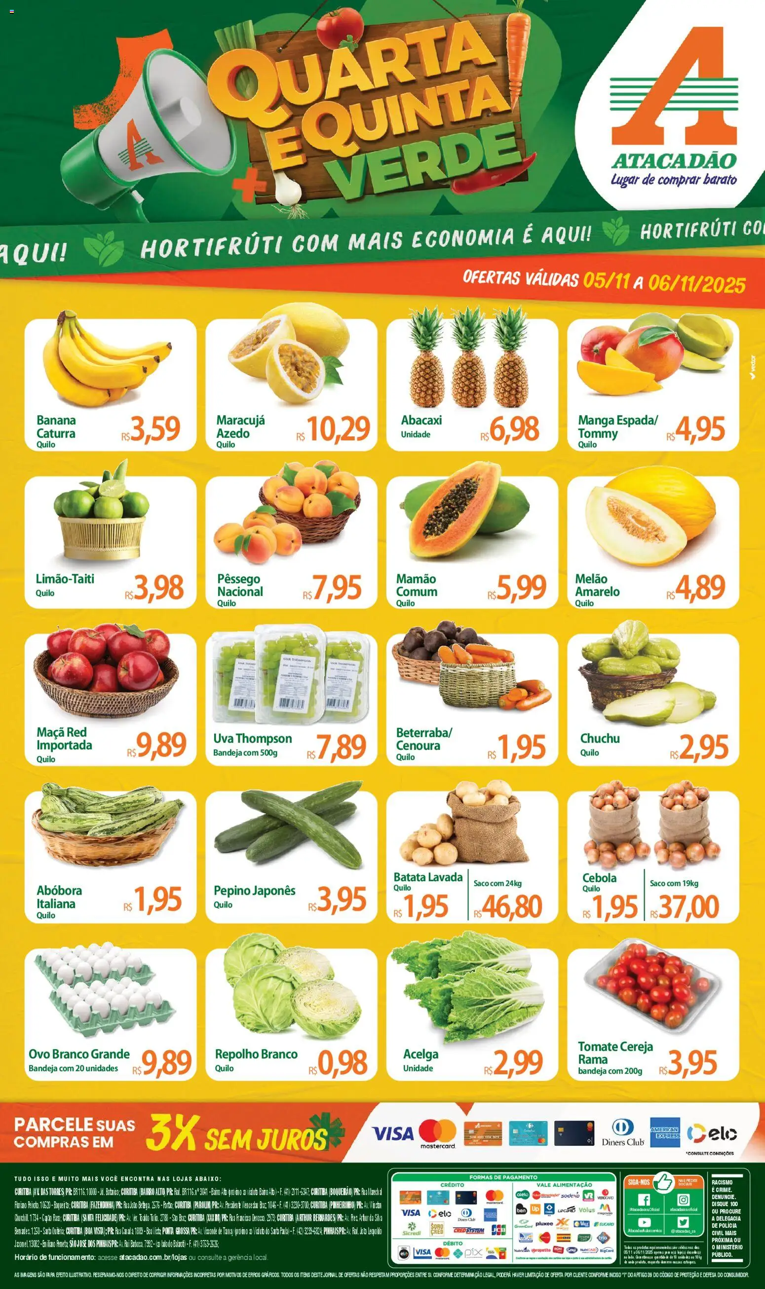 Pré-Visualização do folheto "Ofertas - PR" da loja Atacadão válido a partir de 05/11/2025