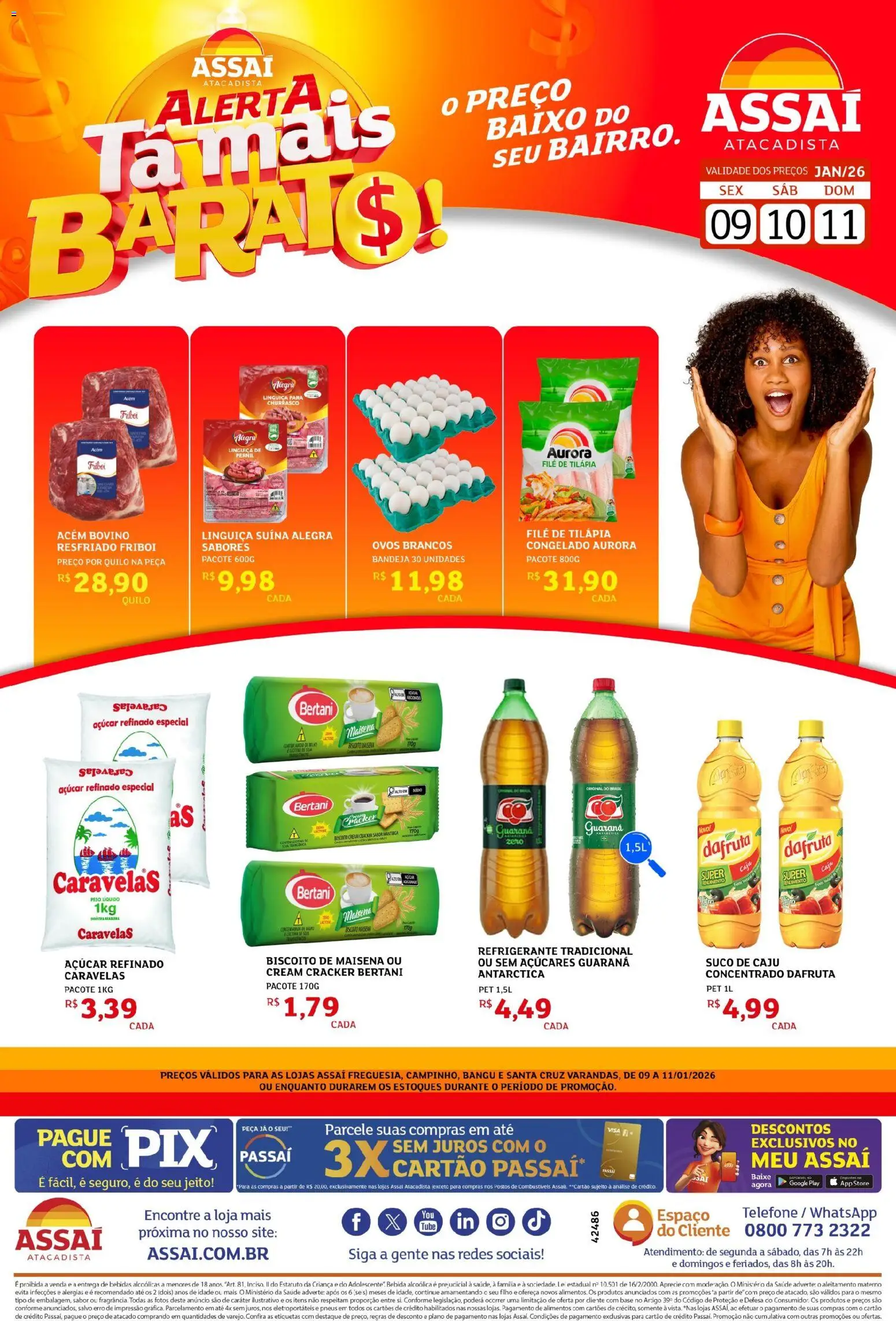 Pré-Visualização do folheto "Encarte - RJ" da loja Assaí Atacadista válido a partir de 09/01/2026