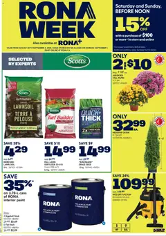 Preview of leaflet Weekly flyer / circulaire from shop Rona is valid from Aug 28, 2025