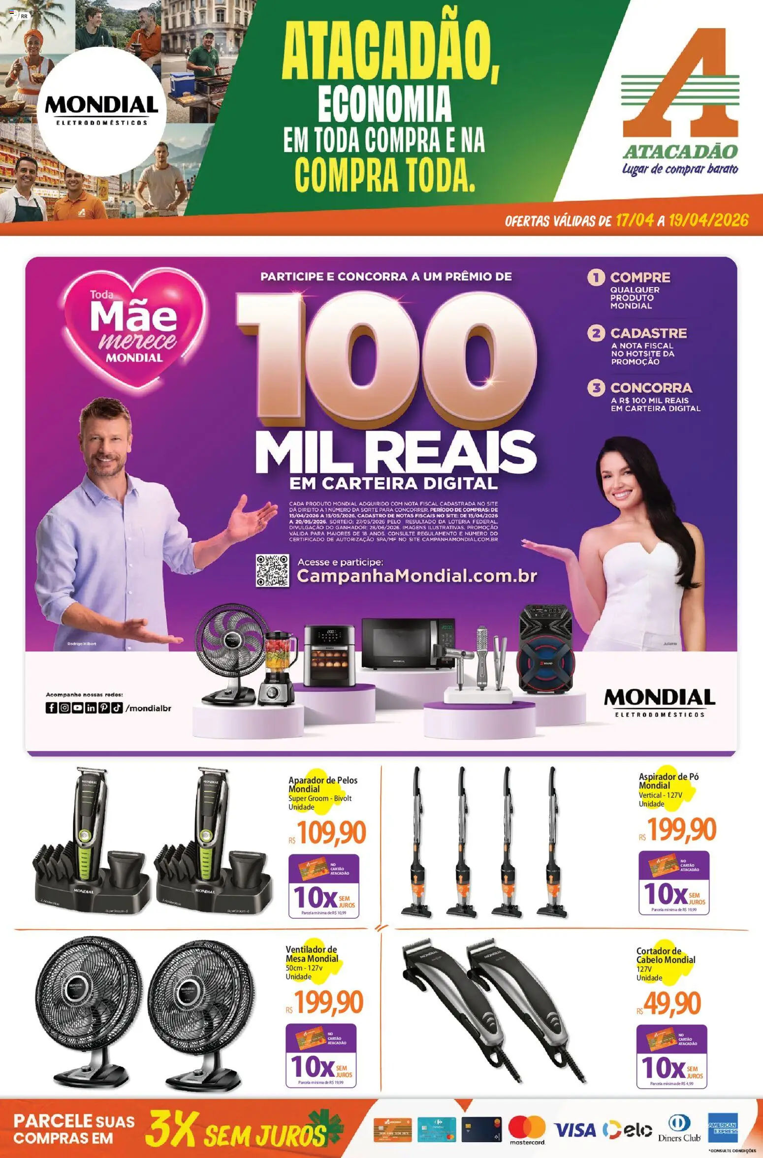 Pré-Visualização do folheto "Atacadão ofertas - RR" da loja Atacadão válido a partir de 17/04/2026