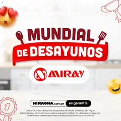 Vista previa de Mundial de desayunos de la tienda Hiraoka válido desde 11/09/2025