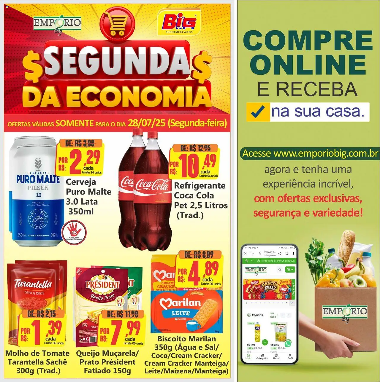Big Supermercados folheto "Ofertas do Dia" válido a partir de 28/07/2025 - número de página 1