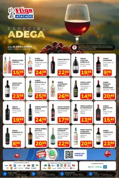 Pré-Visualização do folheto "Ofertas Especial de Vinhos" da loja Higa Atacado válido a partir de 23/10/2025