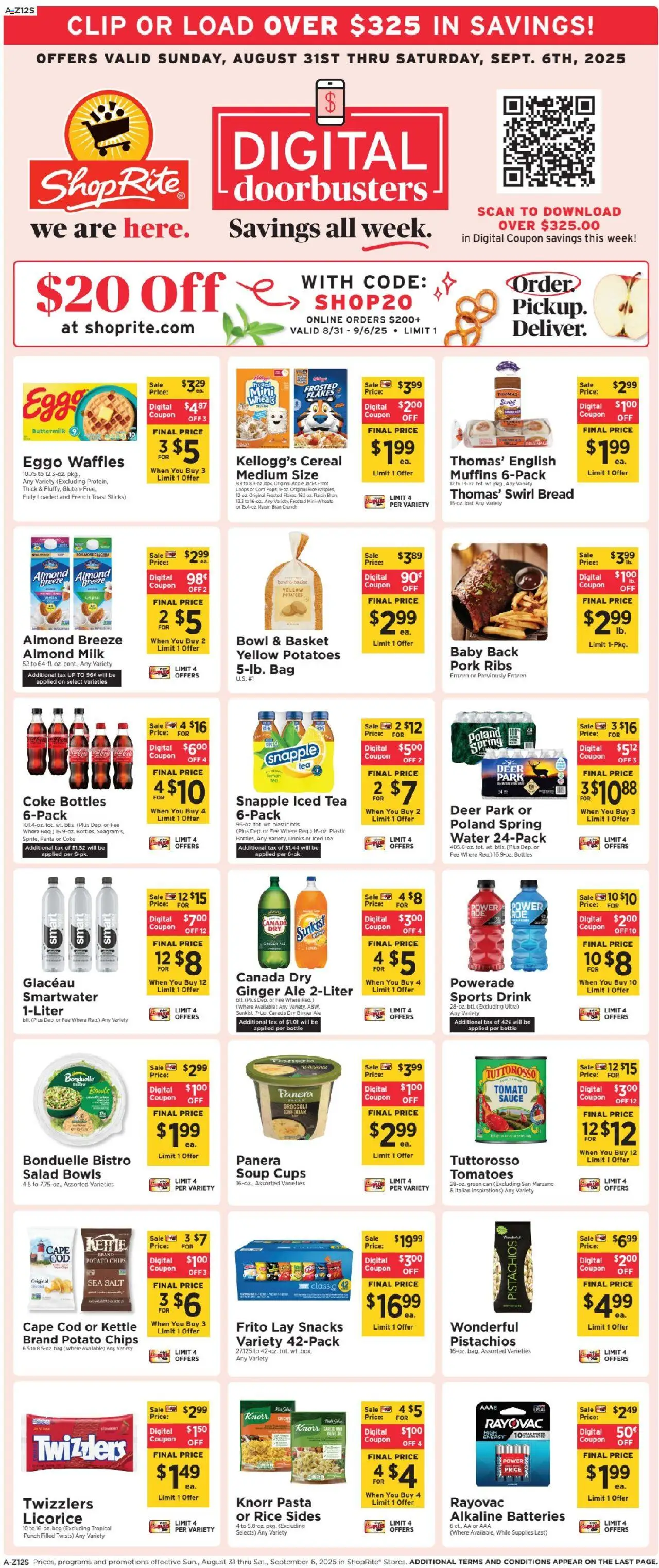 ShopRite Circular from 08/28/2025 >> Weekly Ad, flyer - Page number 1