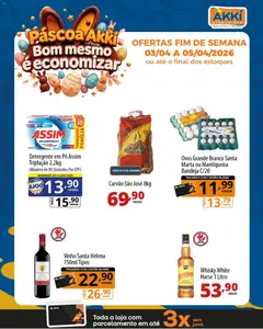 Pré-Visualização do folheto "Akki Atacadista ofertas Páscoa" da loja Akki Atacadista válido a partir de 03/04/2026