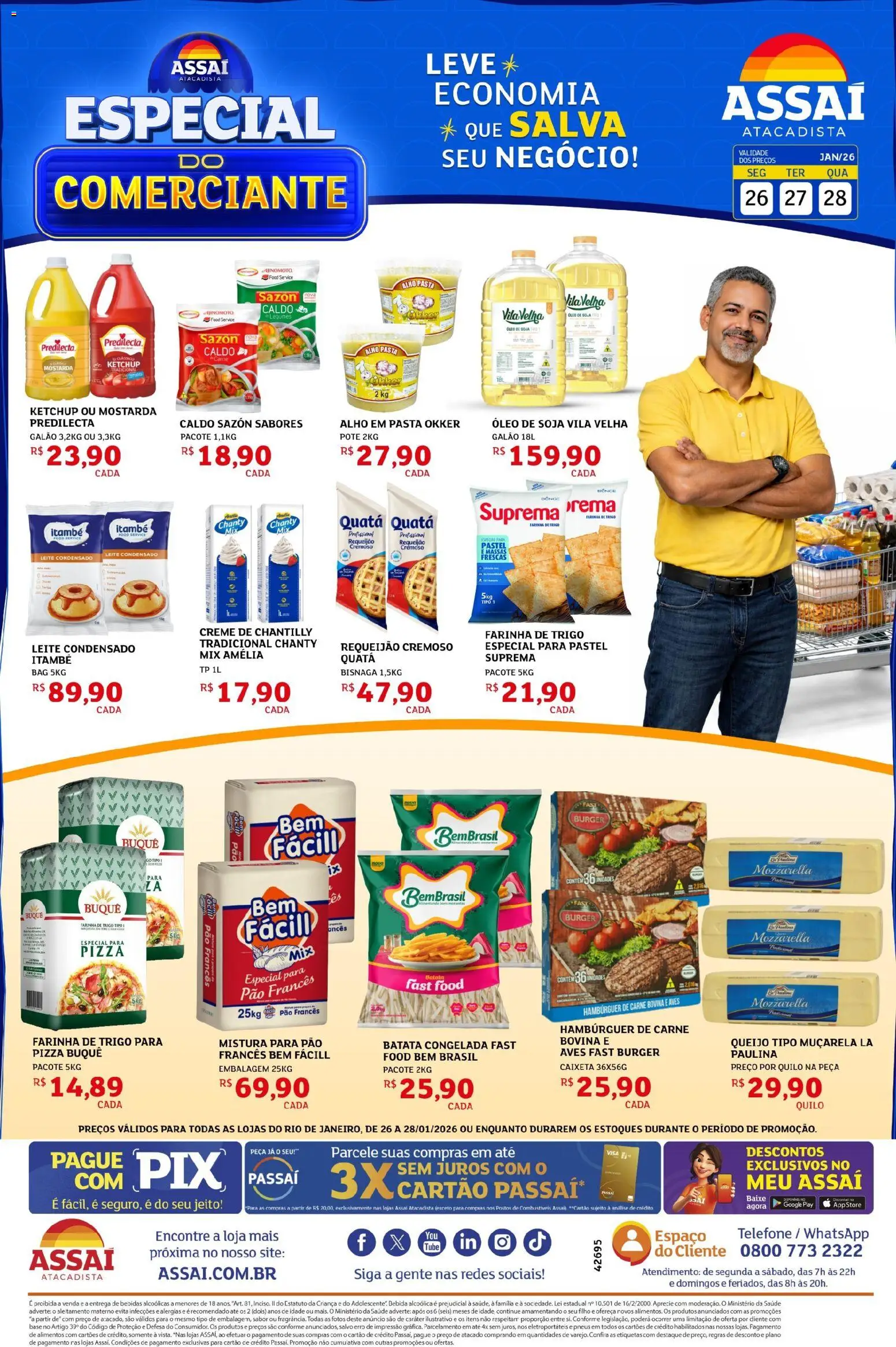 Pré-Visualização do folheto "Encarte - RJ" da loja Assaí Atacadista válido a partir de 26/01/2026